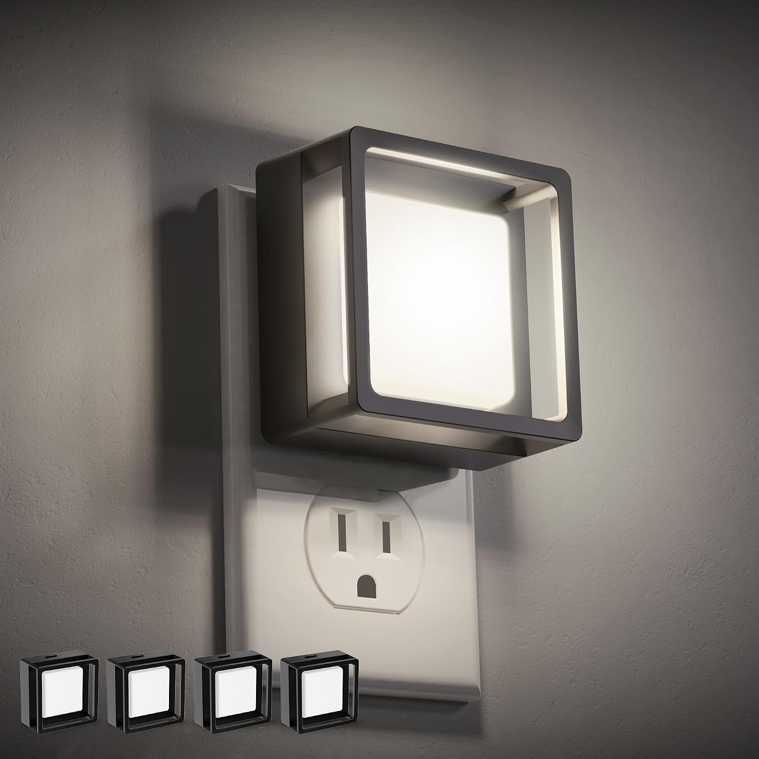 DORESshop LED Night Light,Plug in Night Light [4 Pack],Dusk to Dawn Sensor