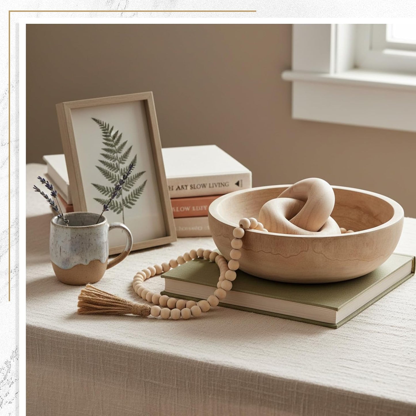 Farmhouse Wooden Decoration Set / White