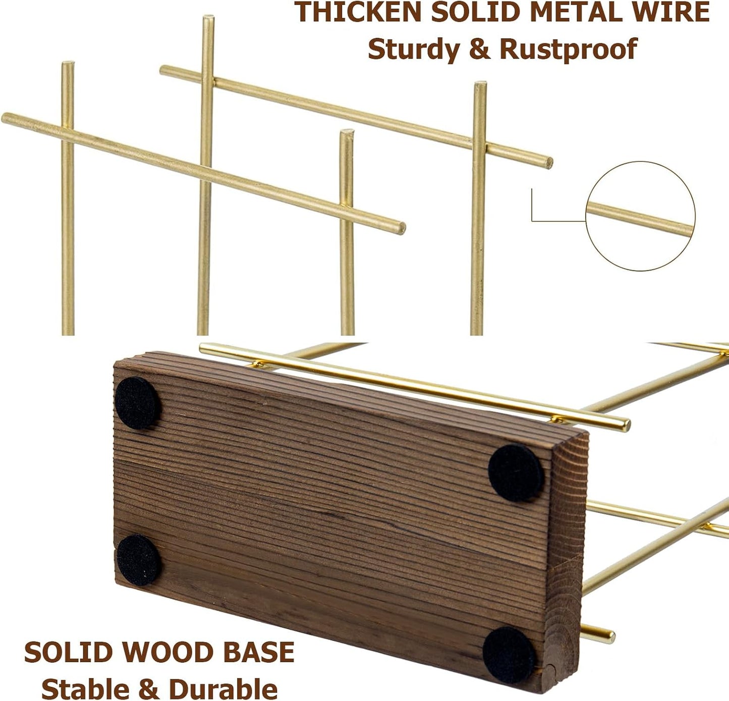 Napkin Holders / Brass-Tone Wire Metal Napkin Dispenser / Brass / Brown