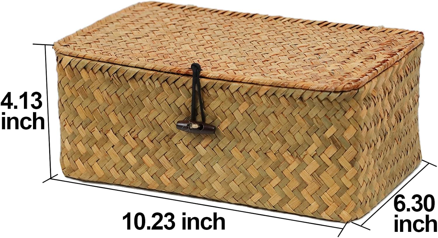 Wicker Basket / Woven Basket for Storage / Natural / 10.23 x 6.3 x 4.13