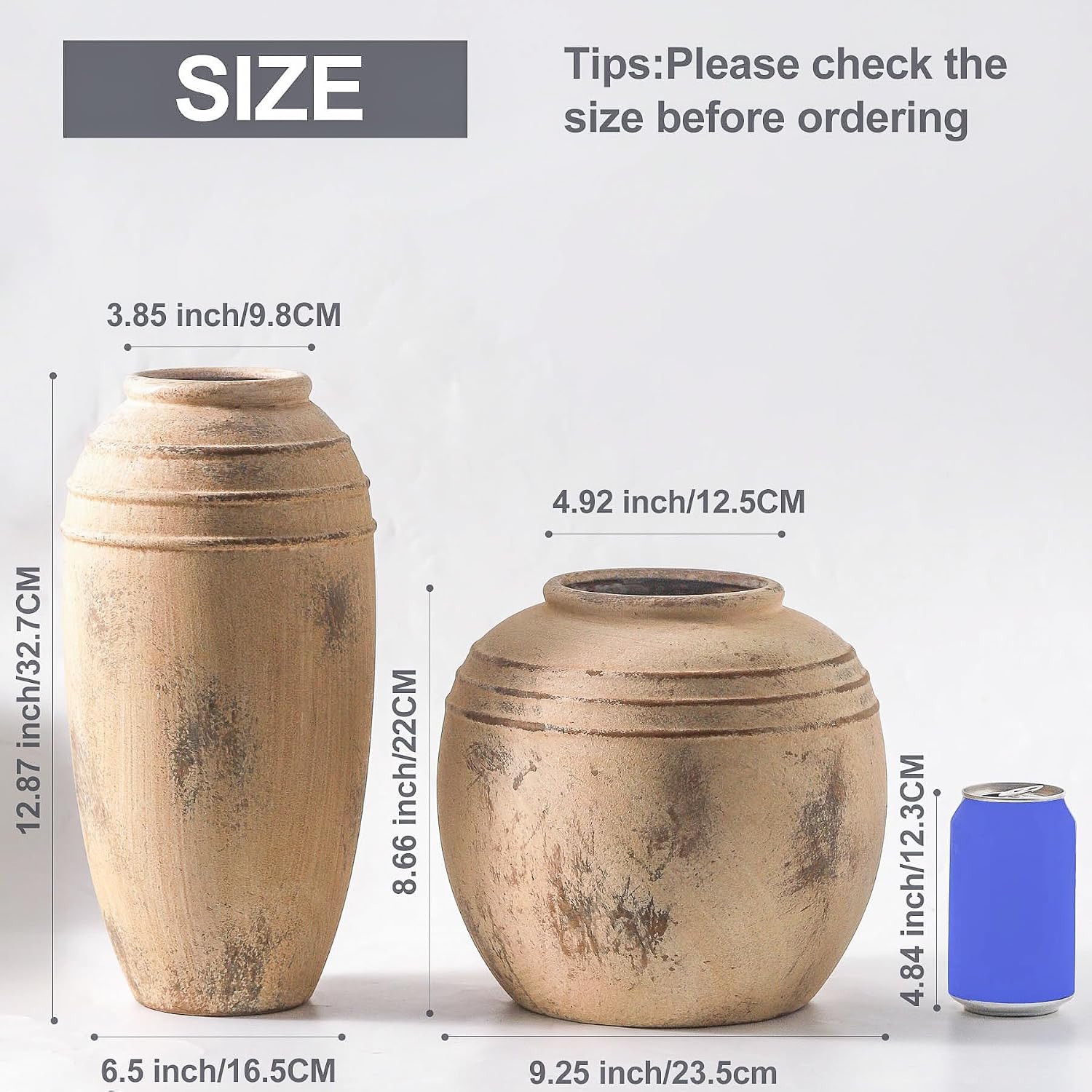 Ceramic Flower Vase / 101-8.6in / 8.66 Inch