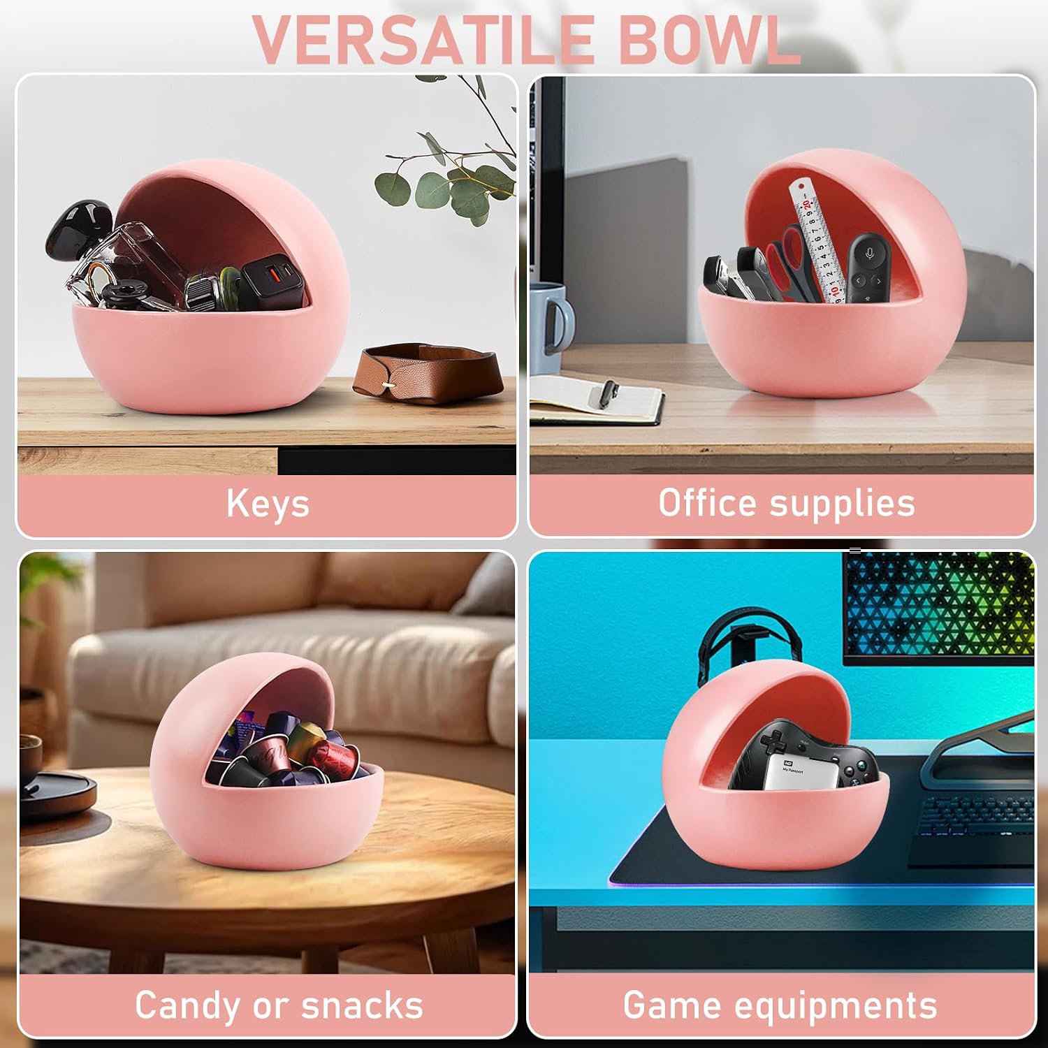 Decorative Candy Bowl / Pink / M