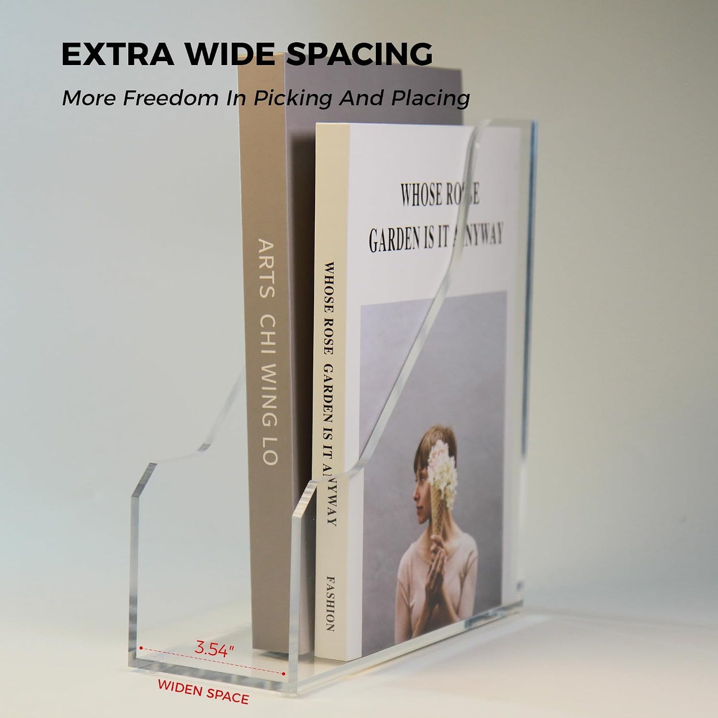 Acrylic Magazine File Holders / 1 Sections, A4 / Clear