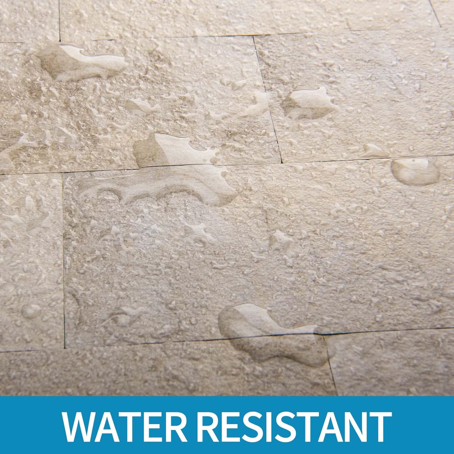 Stick on Stone Tile / Stone Beige / 11.3 x 13.5 / Set of 10