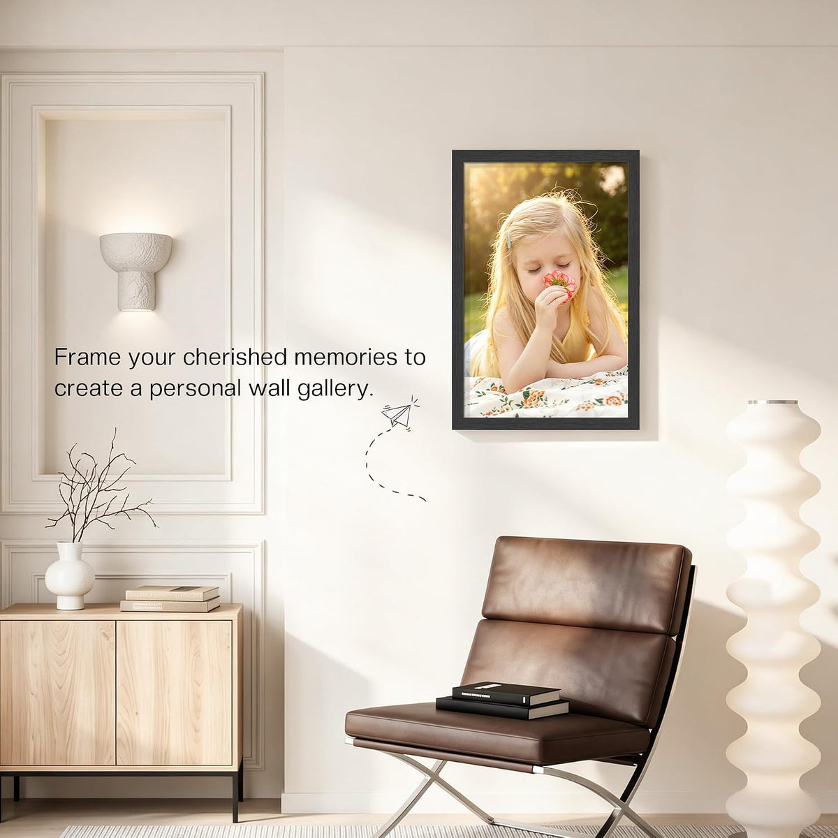 11x17 Picture Frame 3 Pack, Wall Mount Display, Black Wood Grain | Fits 11x17 Photos or Posters, Clear Shatterproof