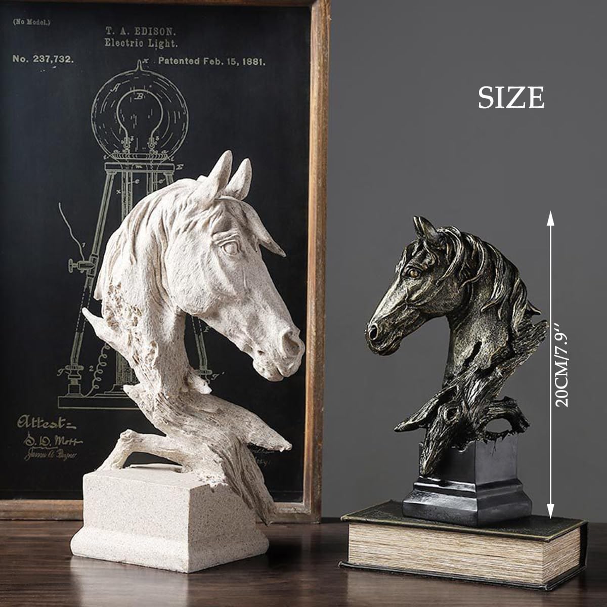 Resin Statue Ornaments / Black / 7.9