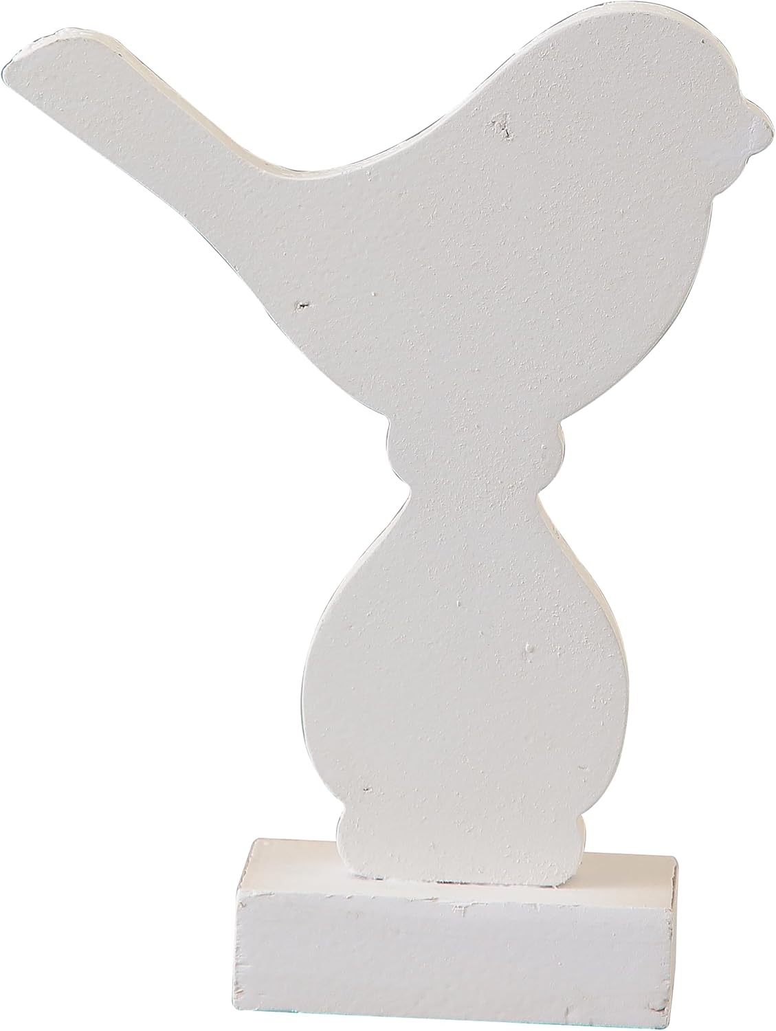 Farmhouse Small Bird Figurines Home Decor / White / 6 x 8