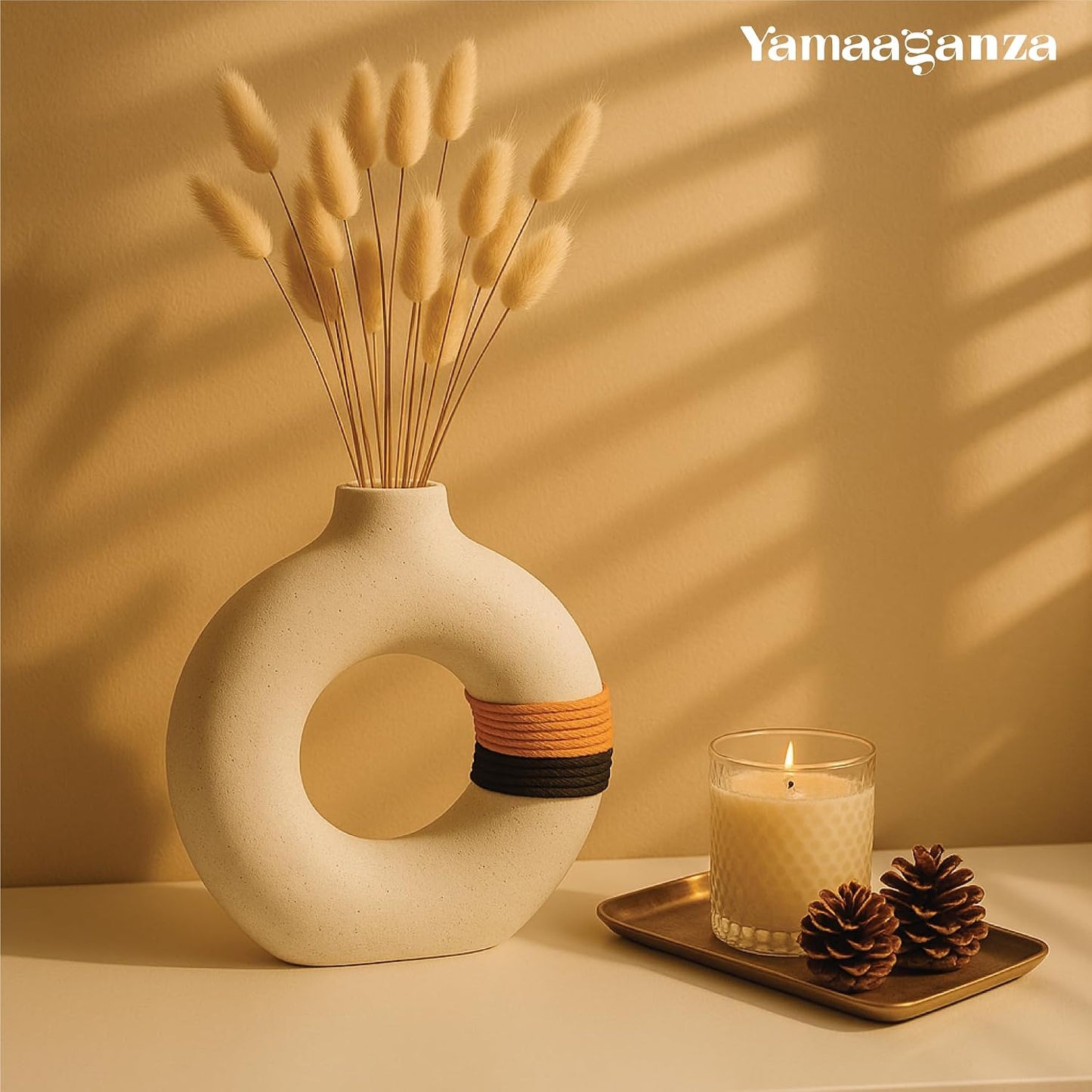 Decorative Modern Donut Shape Ceramic Vase / X1 Large