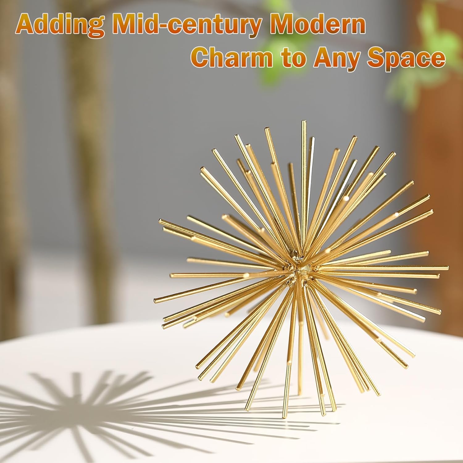 Mid-Century Modern / Gold-starburst-6 / 6 Inch