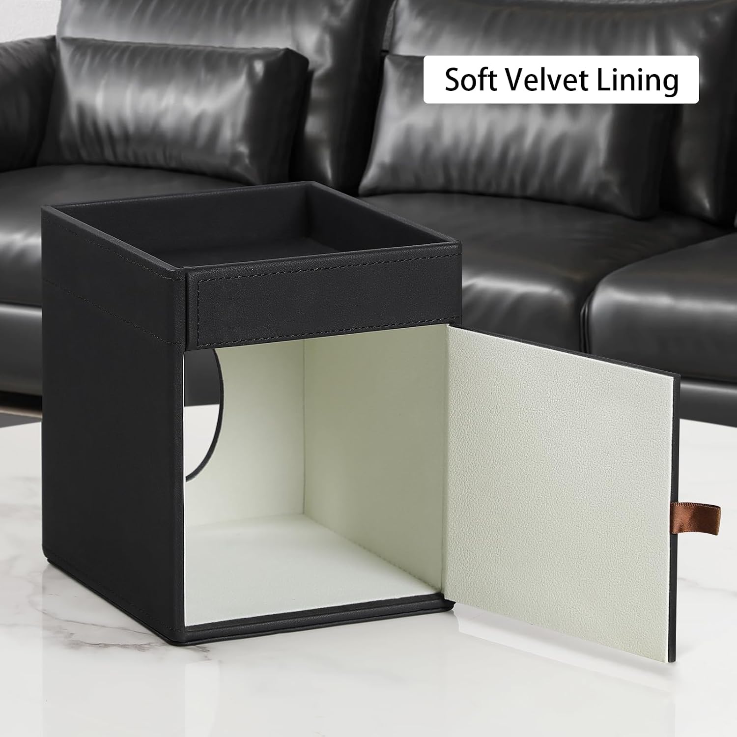 Storage Tray / Tissue Box Cover / Black