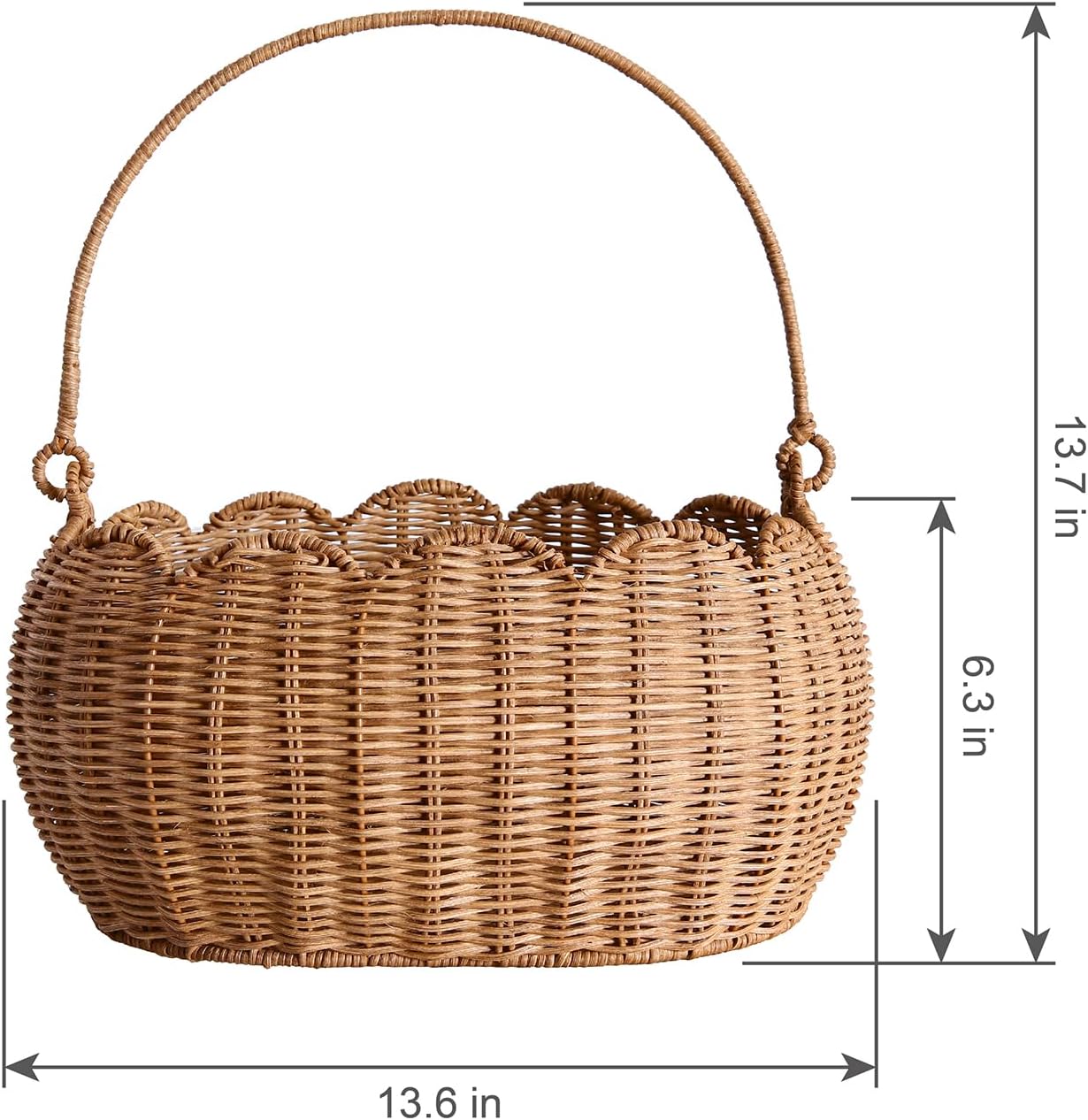 Hand Woven Basket / Rattan / Natural