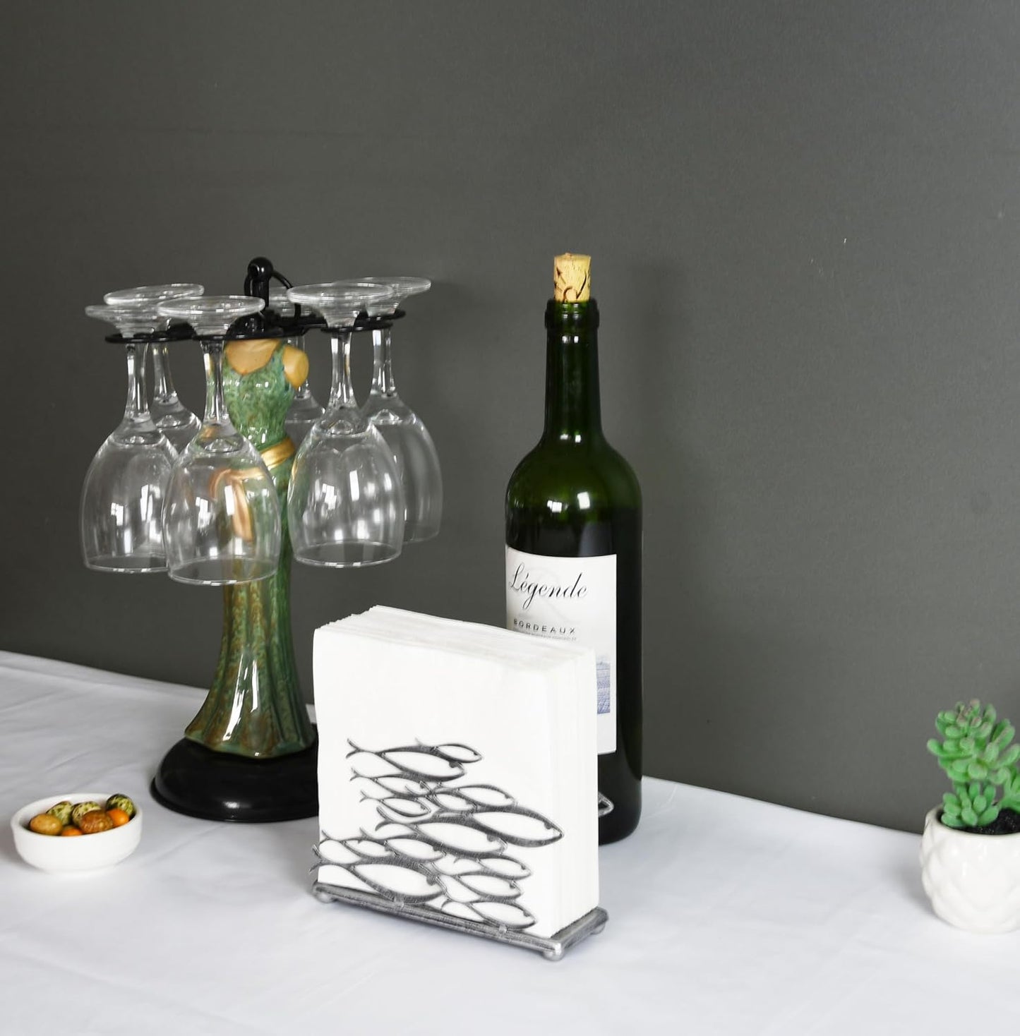 Fish Design Napkin Holder / Silver
