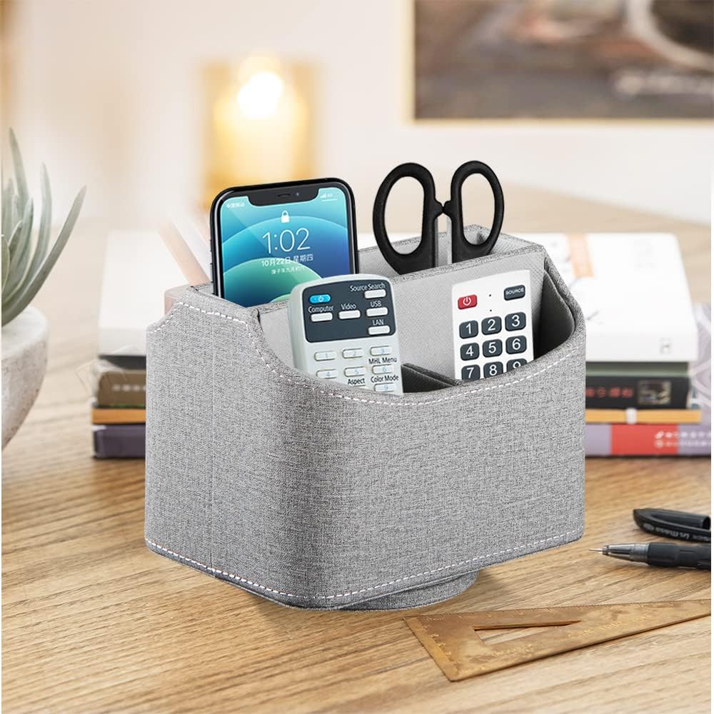 360° Rotating Remote Control Holder / Grey Cloth