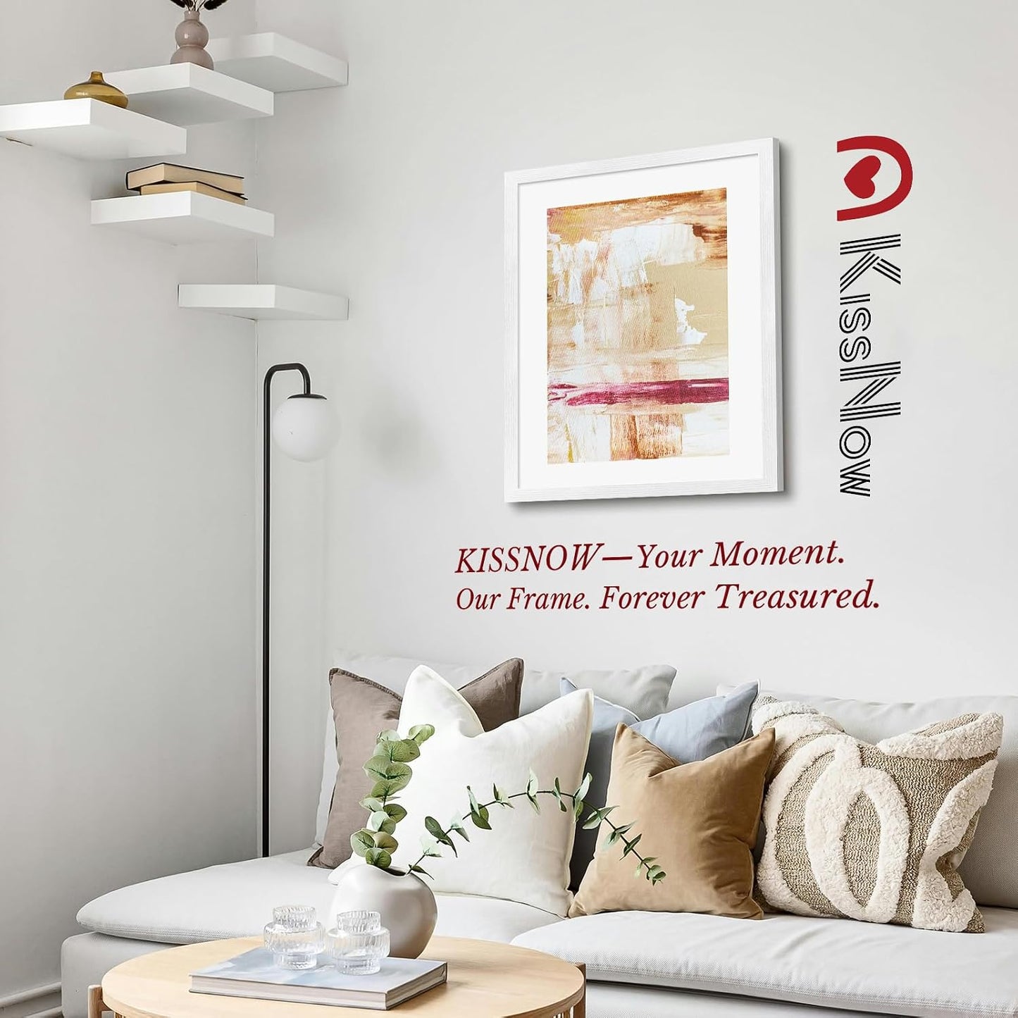 18x24 Poster Frame, White Solid Wood, 2 Pack, Wall Hanging for Art | Thick & Wide Border, HD Plexiglass, Horizontal or