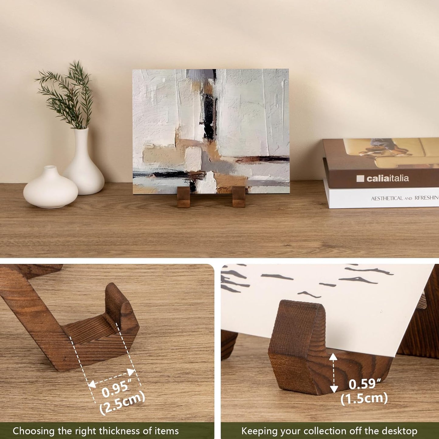 Plate Display Stand / 4 Inch / Set of 3