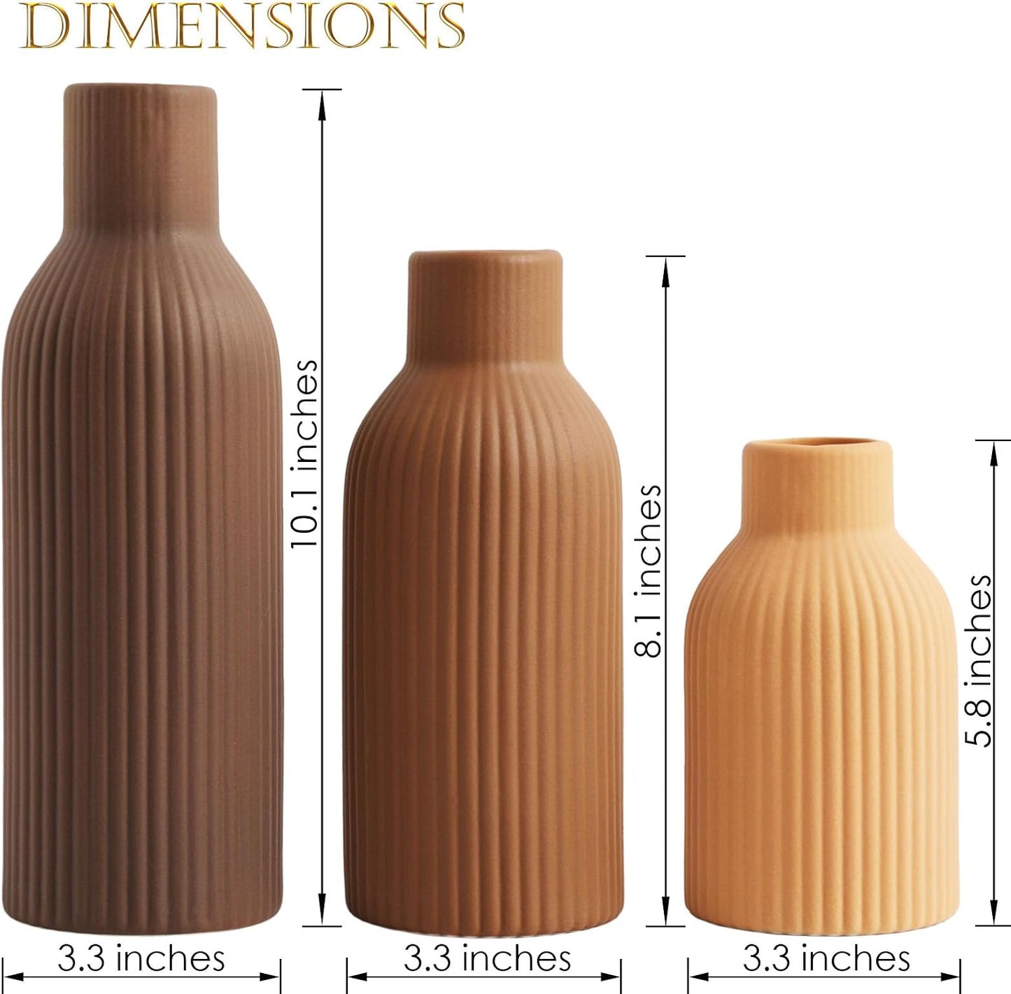 Ceramic Vase / Handcrafted Ceramic Vases / Set C / Set of 3