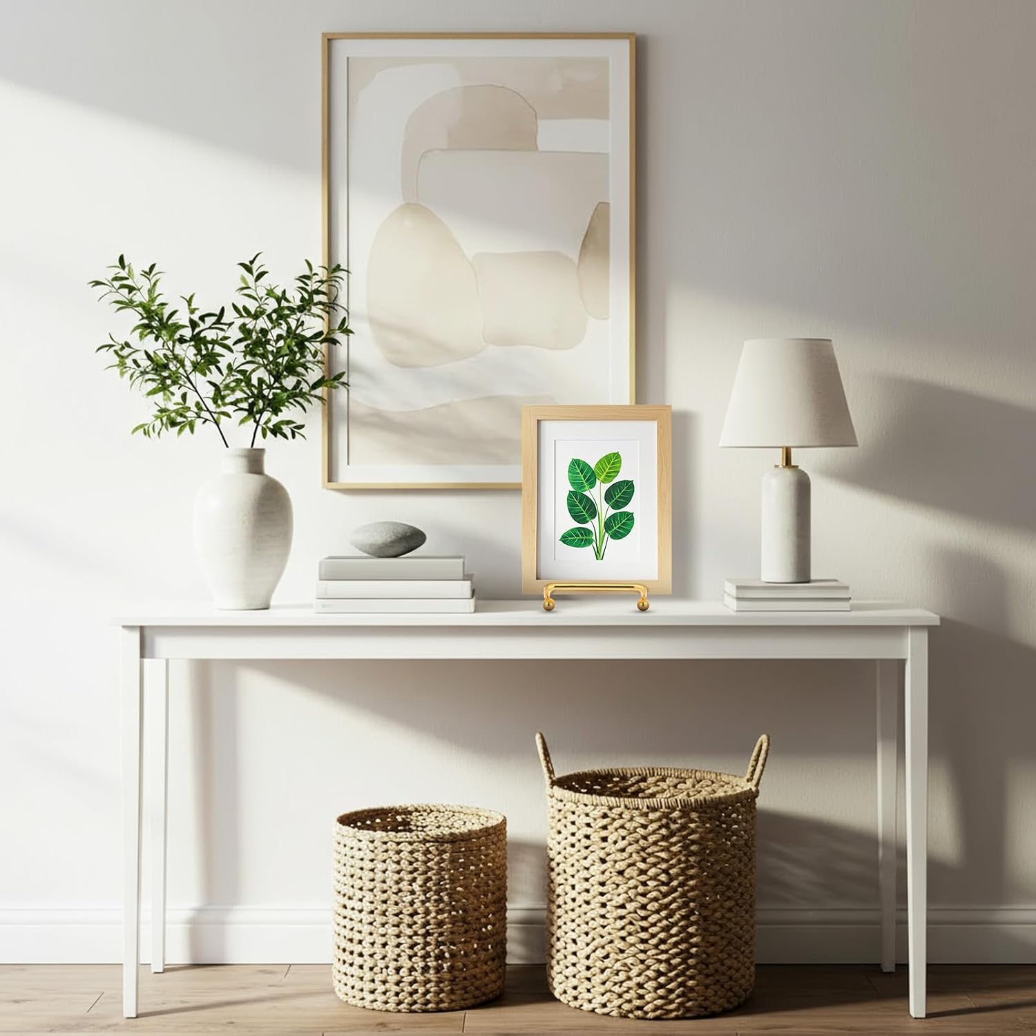 Small Plate Holder Display Stands Mini Metal Frame Stand for Picture / 2 Inch / Gold / Set of 4