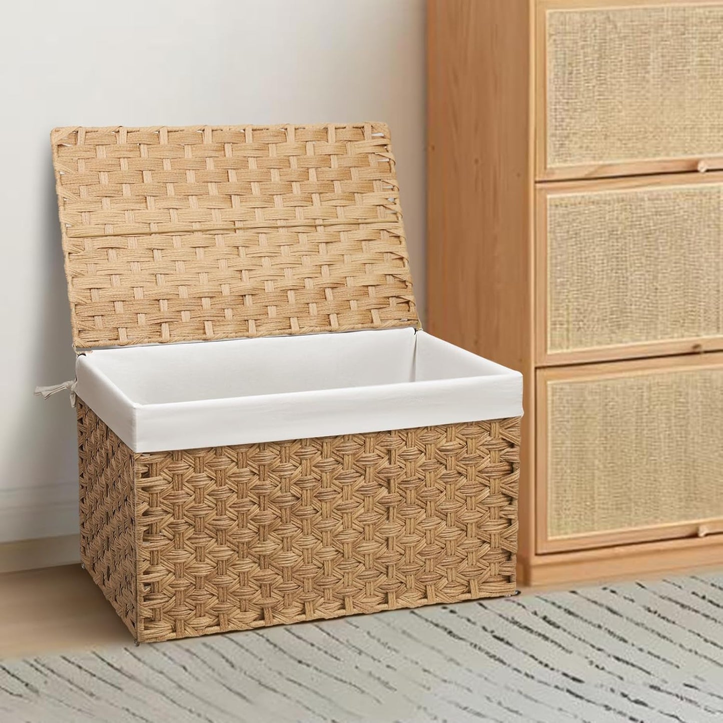 Woven Storage Bin / 13.4 x 21.9 x 13.4 / 65l: Inches / Natural