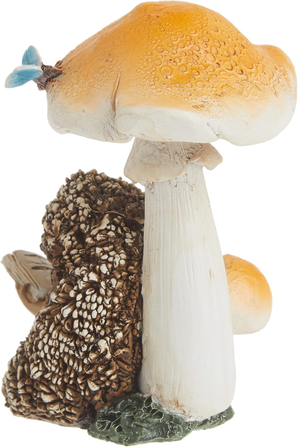 Miniature Fairy Garden and Terrarium Hedgehog Reading Book Under Mushroom Statue