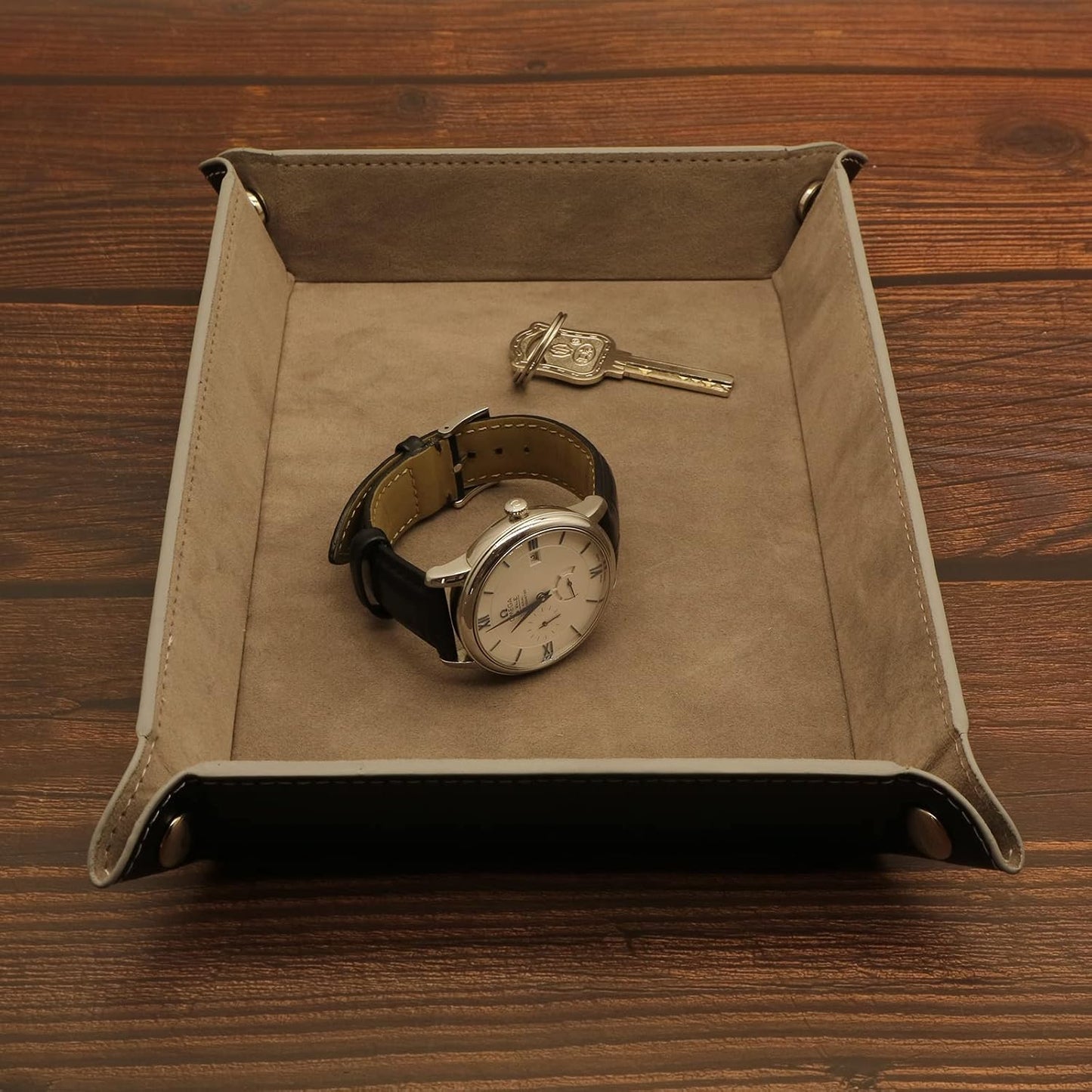 Valet Organizer / Catchall Tray for Jewelry / Gray