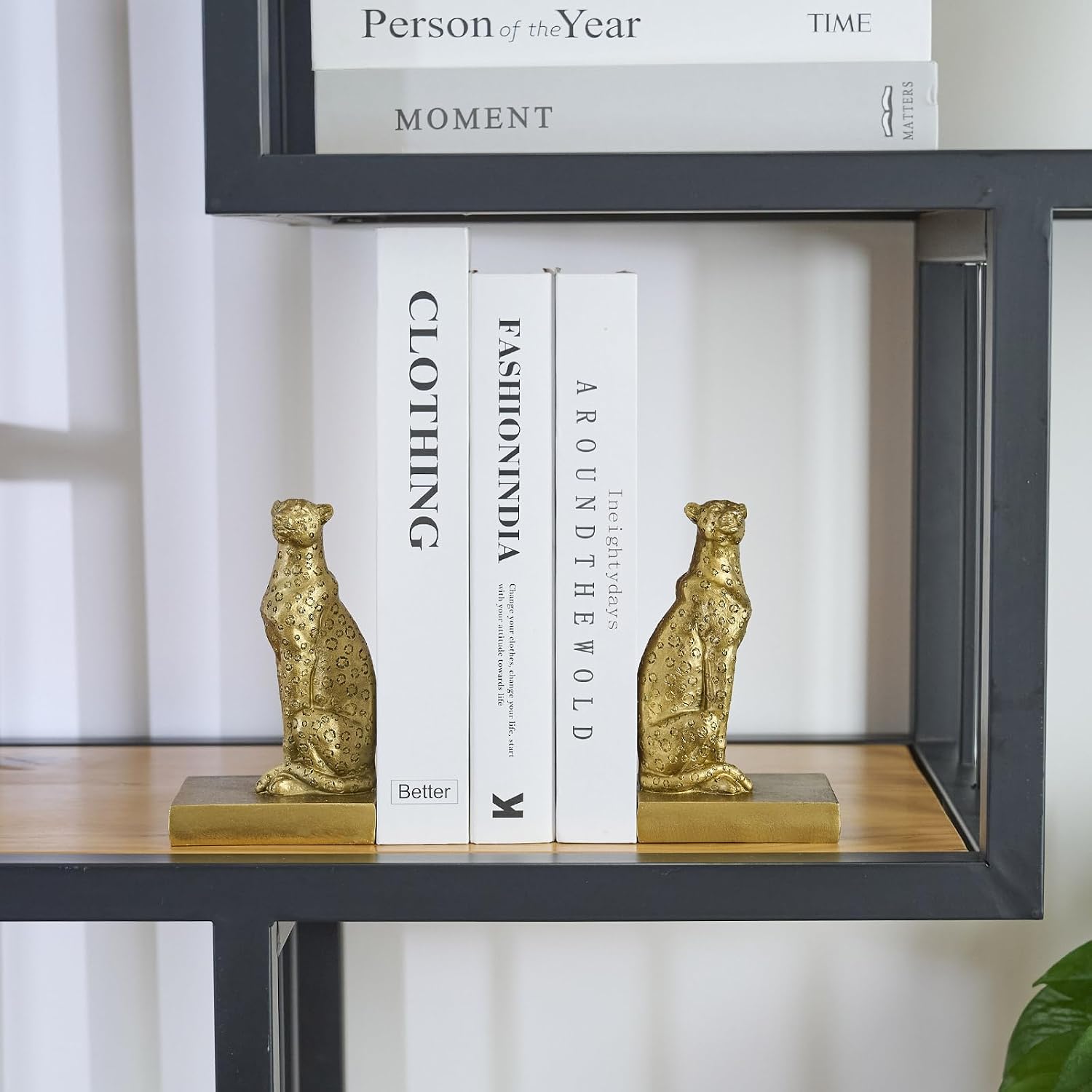 Book Ends / Gold Cheetah Bookends / Cheetah Bookends Gold
