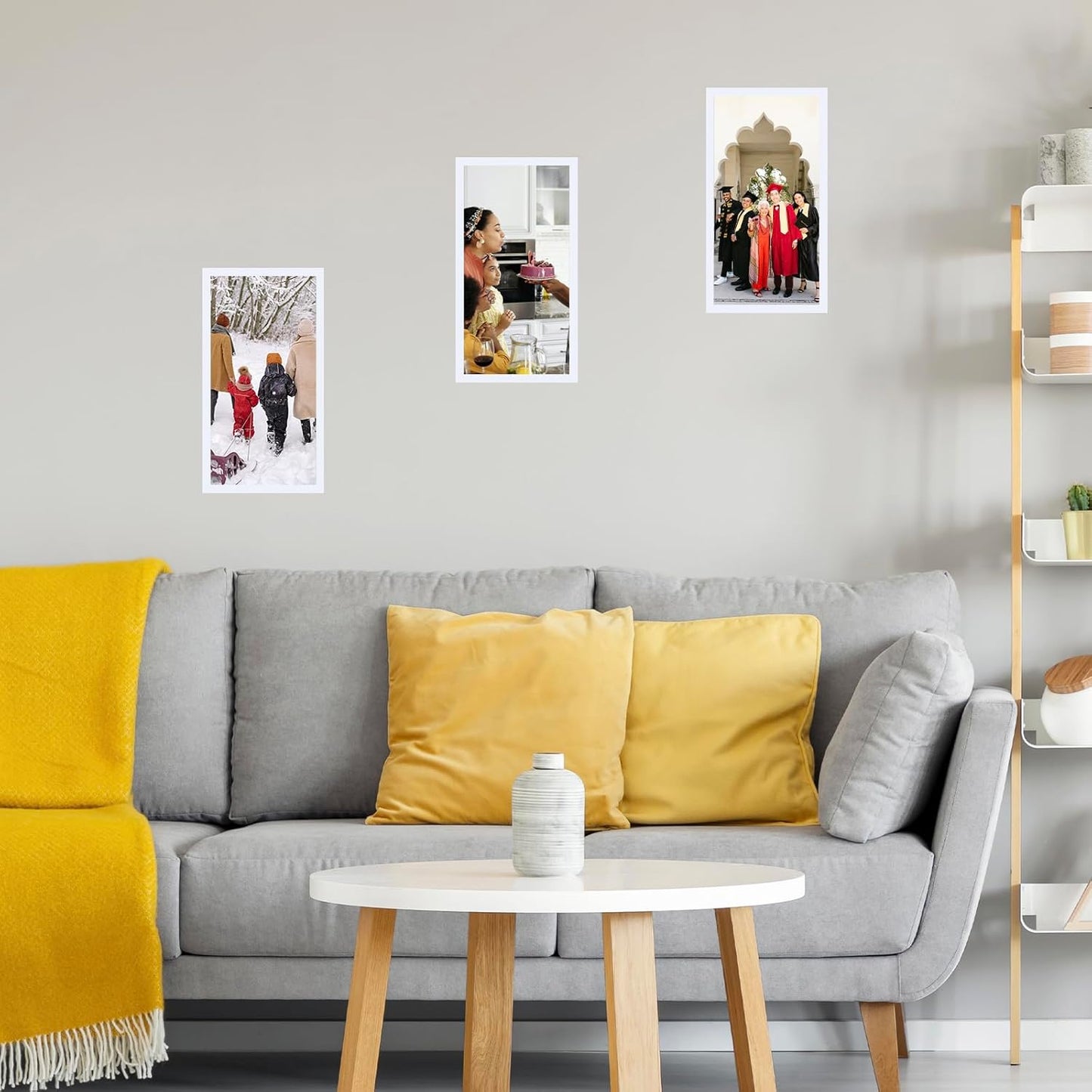 JCJMY 10x20 Picture Frame Set of 4 White for Wall Hanging, Wall Mounting Horizontally or Vertically, 10 x 20 Wall