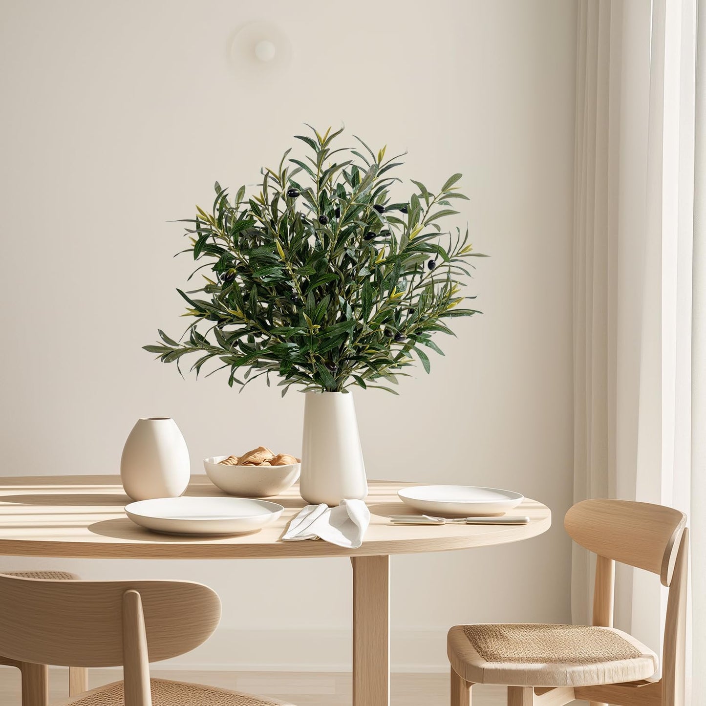24" Artificial Olive Branches / Silk / Middle / Set of 8