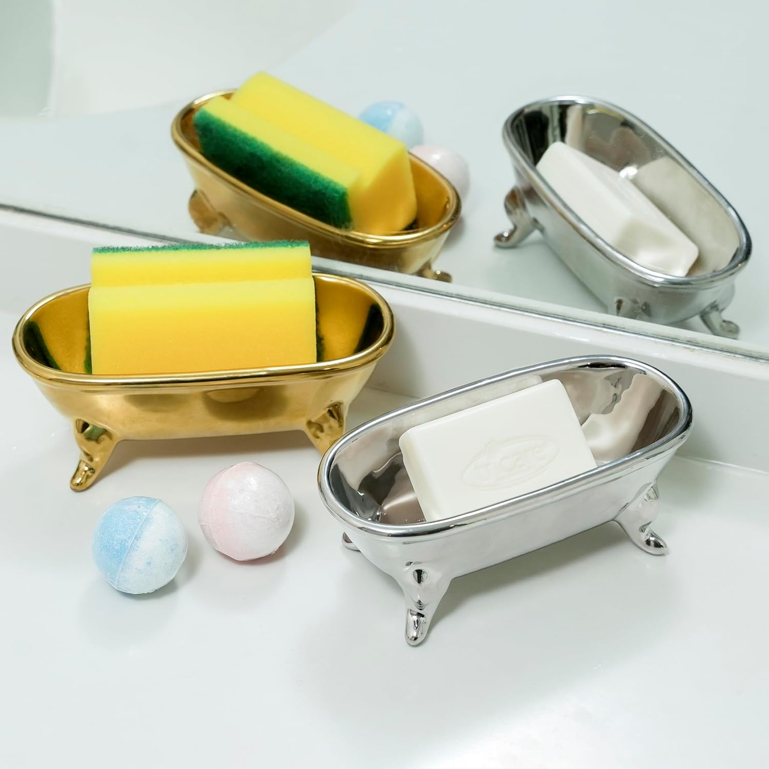 Decorative Bar Soap Holder / Silver