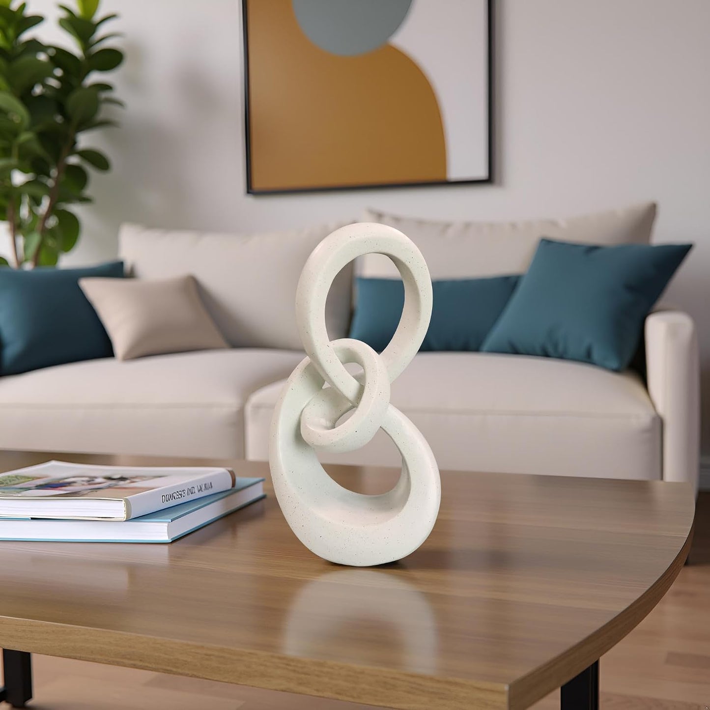 Coffee Table Statues / 11.42"light Gray