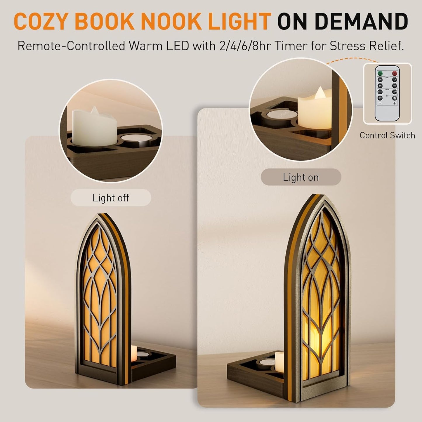 Solid Wood Fantasy Book Nook Shelf Insert