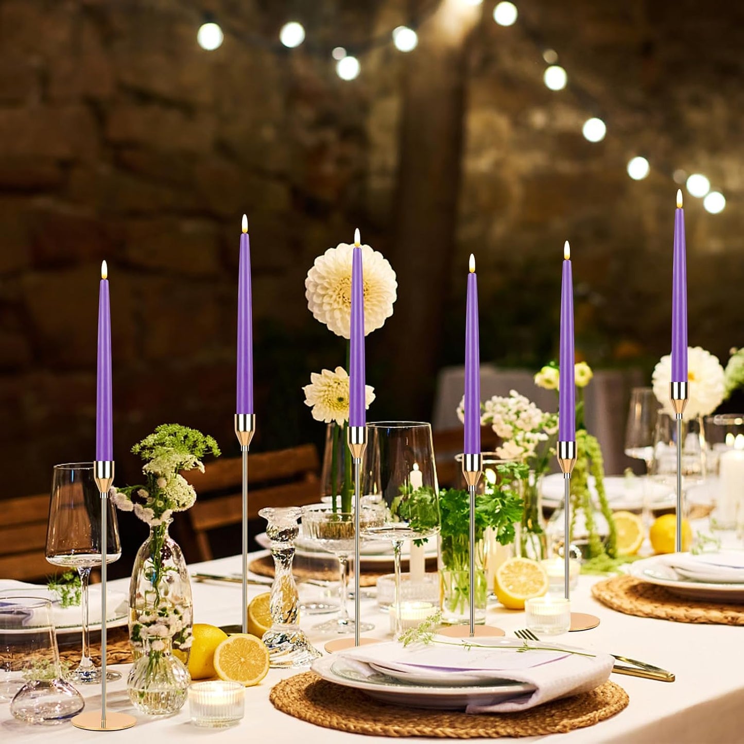 Flameless Taper Candles with 10-Key Remote, Battery Operated Led Flickering 3D Wick Window Candles Real Wax Finished