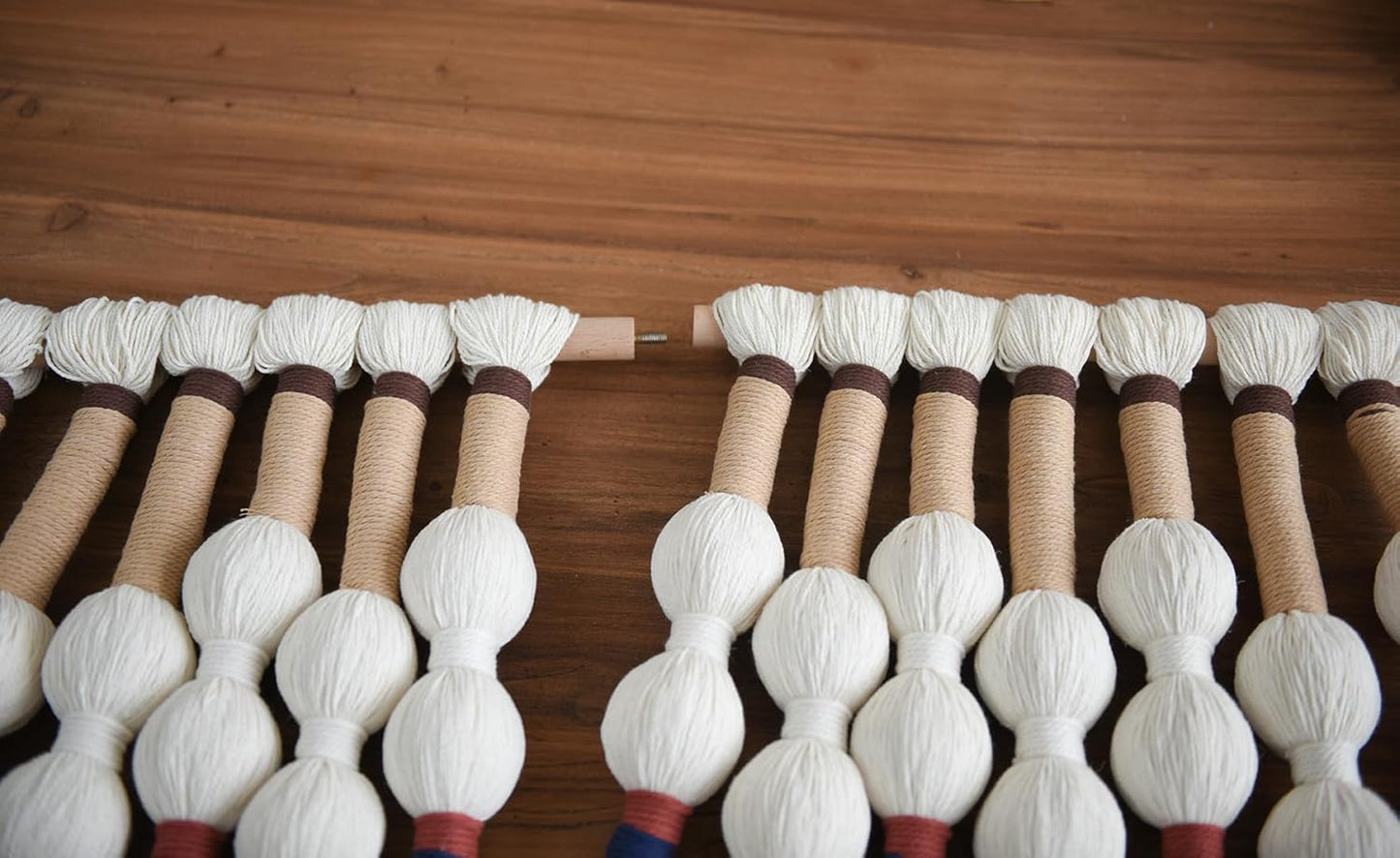 Macrame Wall Hanging Boho Wall Art Handmade Spherical Knot 27" W x 33" L / Ivory4