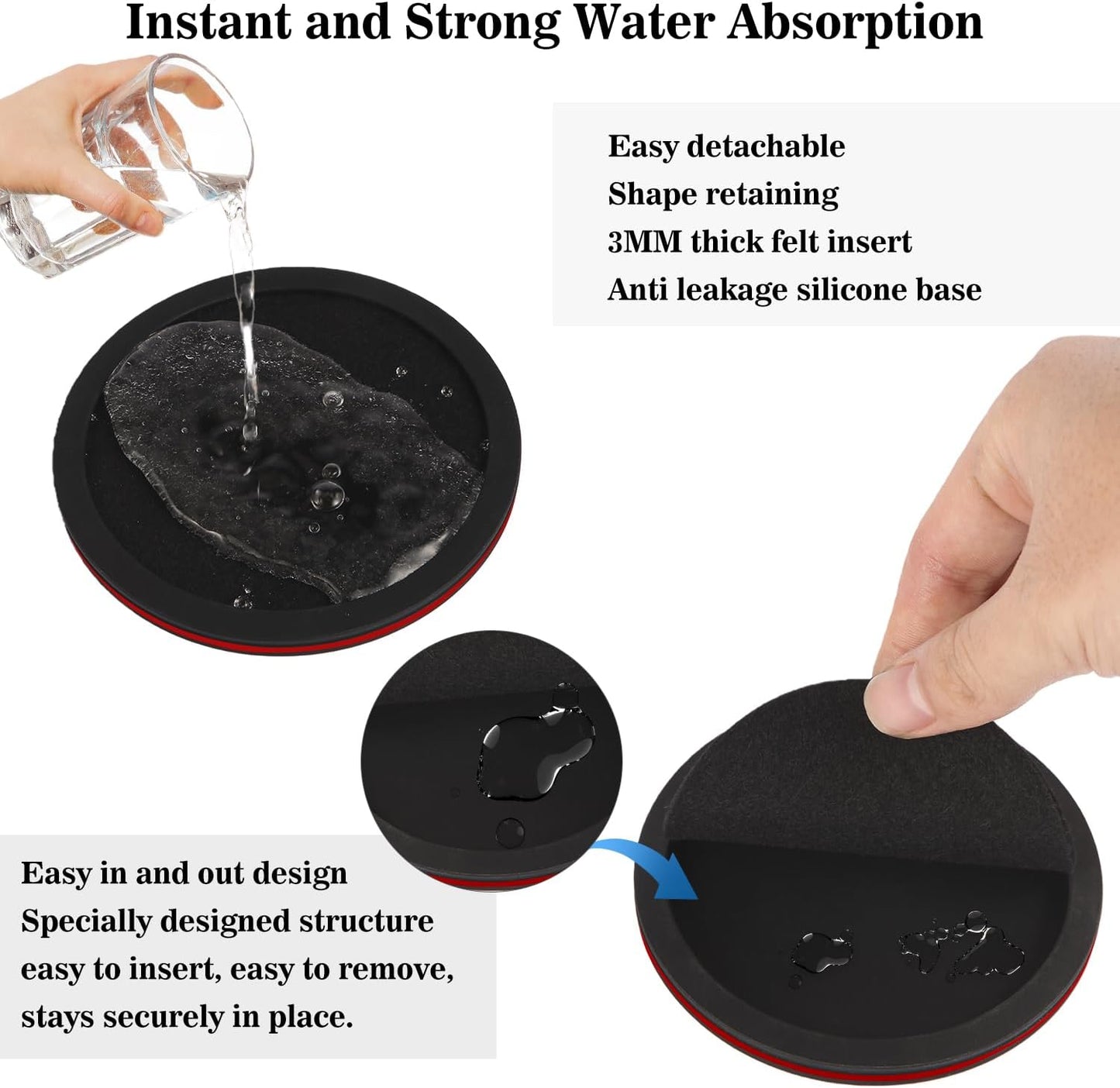 Holder / Silicone Cup Mat / Red
