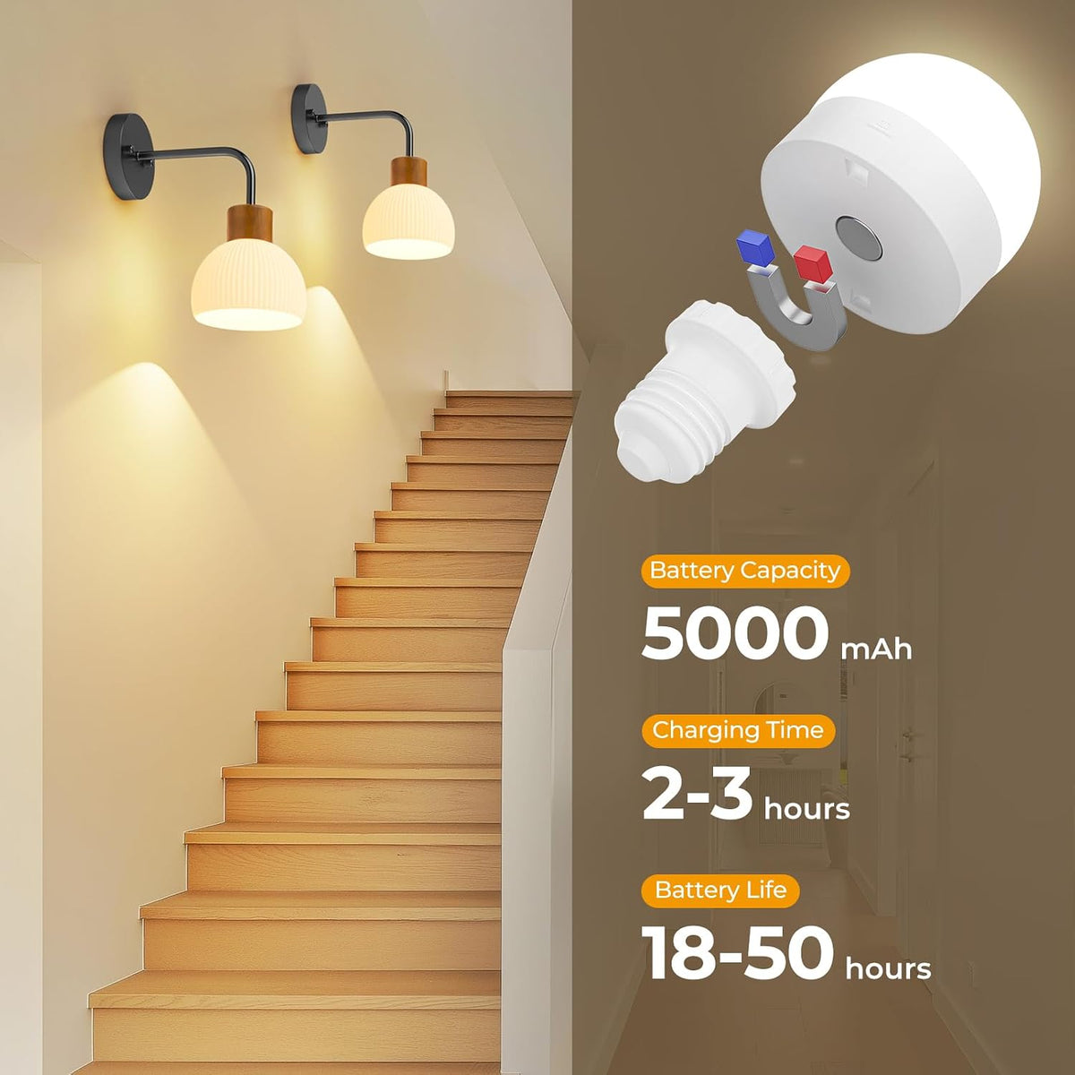 Glass Battery Operated Wall Sconces Set of 2, Rechargeable Wall Lamp with Remote, 12 Colors Dimmable Wireless Sconces