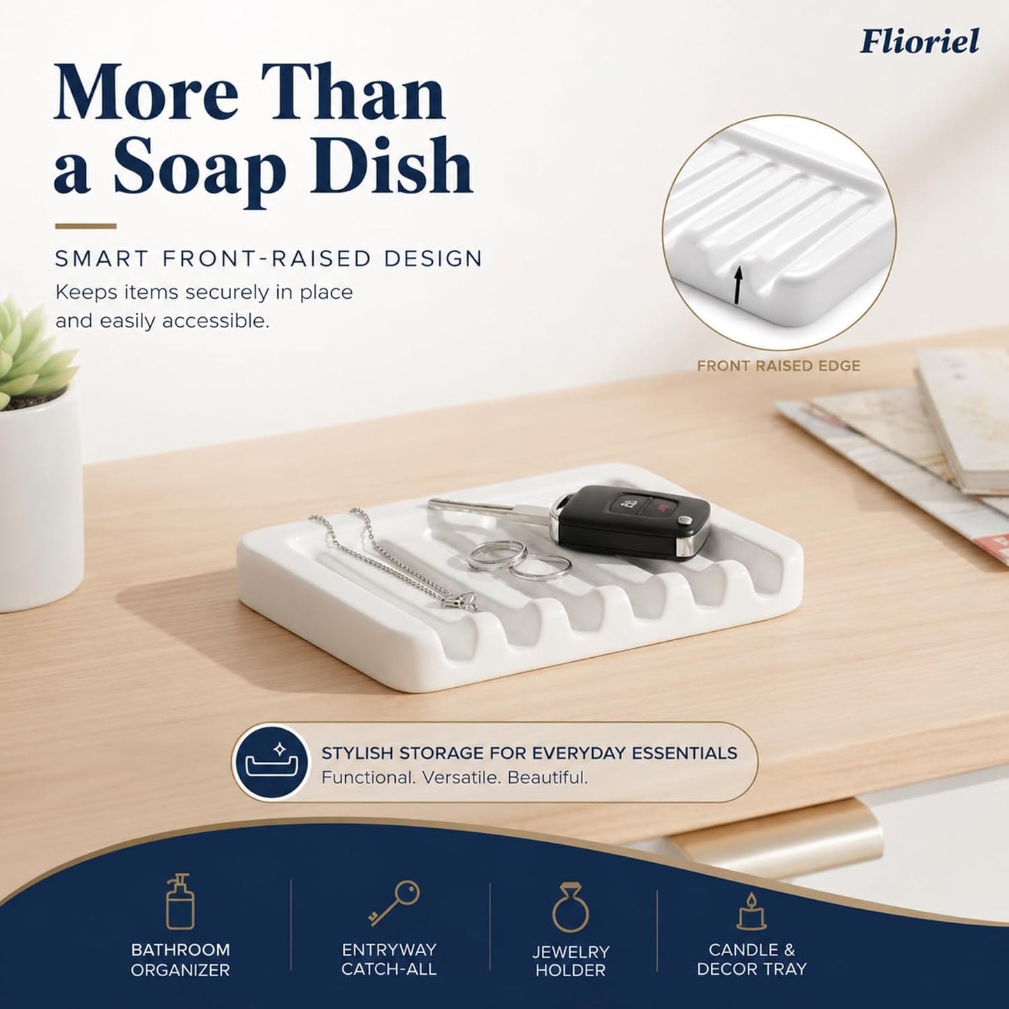 Porcelain Soap Tray / 01.white