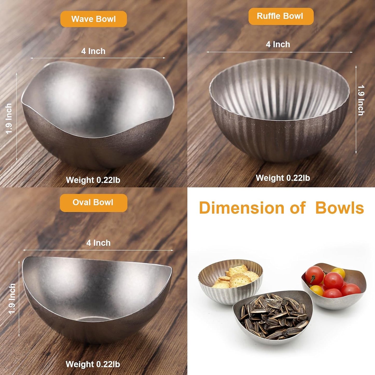 Home Decor Countertop Organizer Candy Dishes / 4 Inch