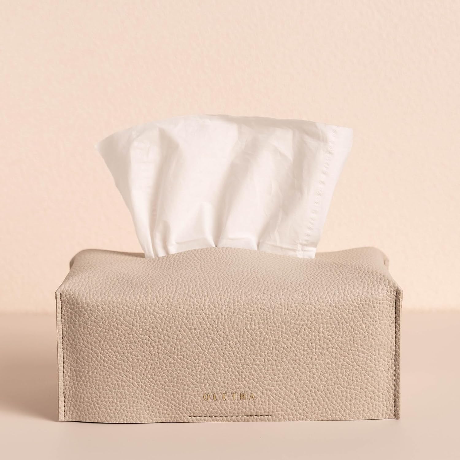 Aesthetic Rectangle Tissue Box Cover / Standard / Light Taupe