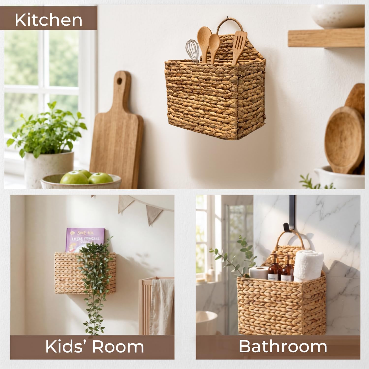 Flat Back Woven Storage Organizer for Mail