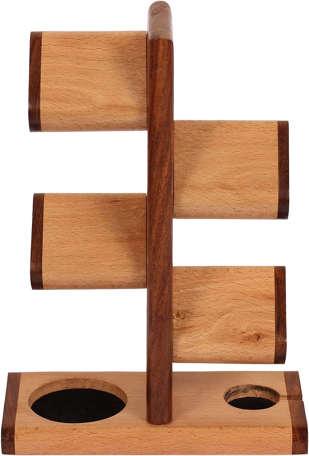DEALS ABHANDICRAFTS - Watch Stand 5 in One Multiple Watch Display Tower for men, Charging Station Jewelry Organizer for
