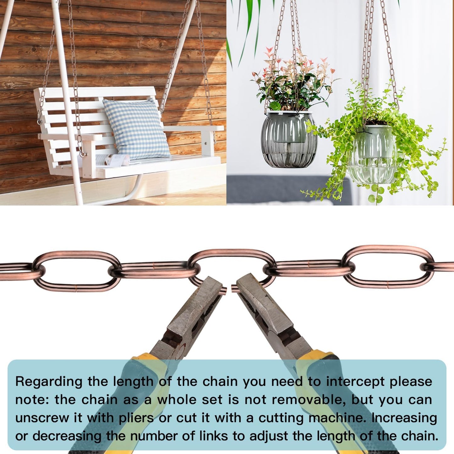 Light Fixture Chain / Red Bronze