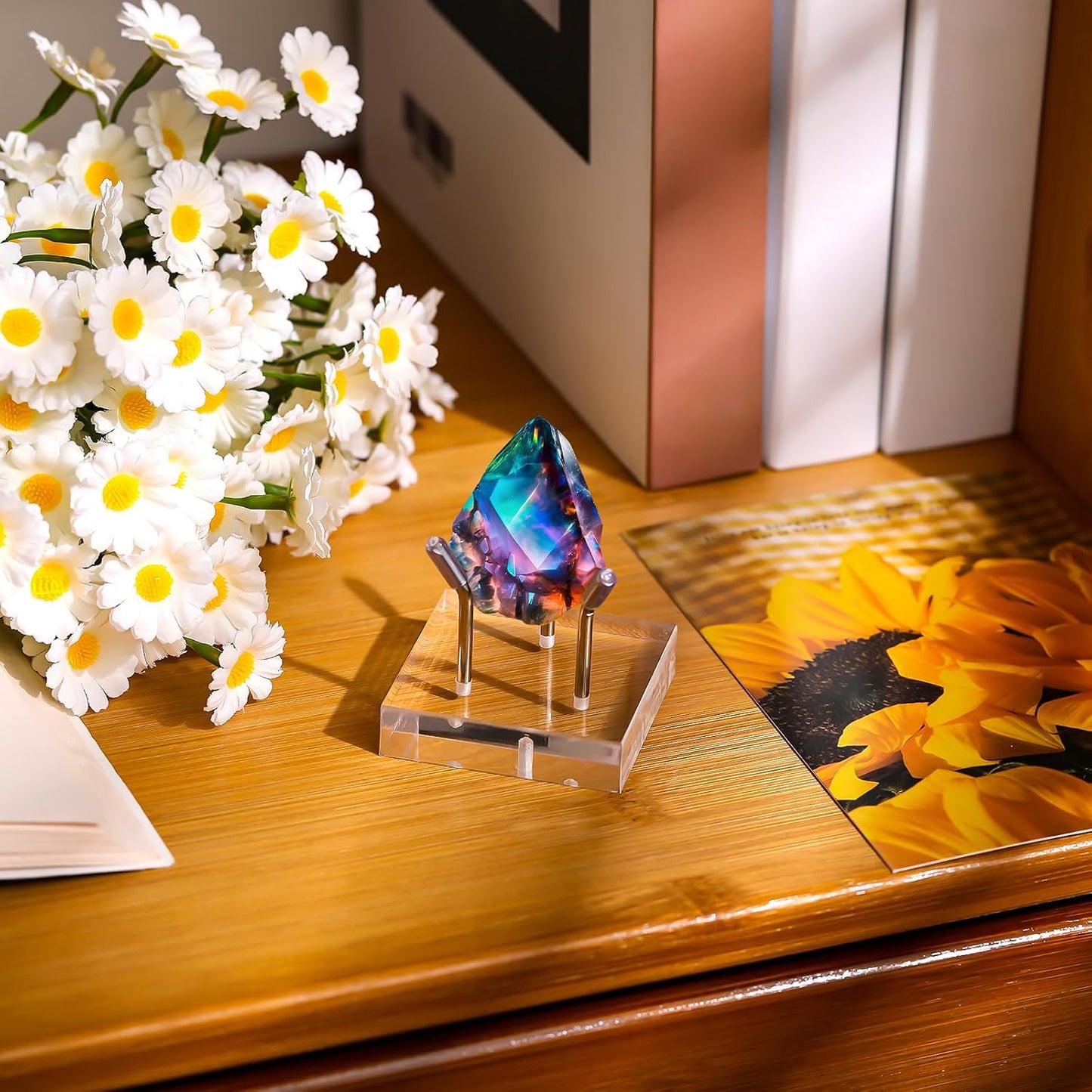 Clear Acrylic Display Stand / 1.6 x 1.6 x 1.6 / Silver / Set of 4