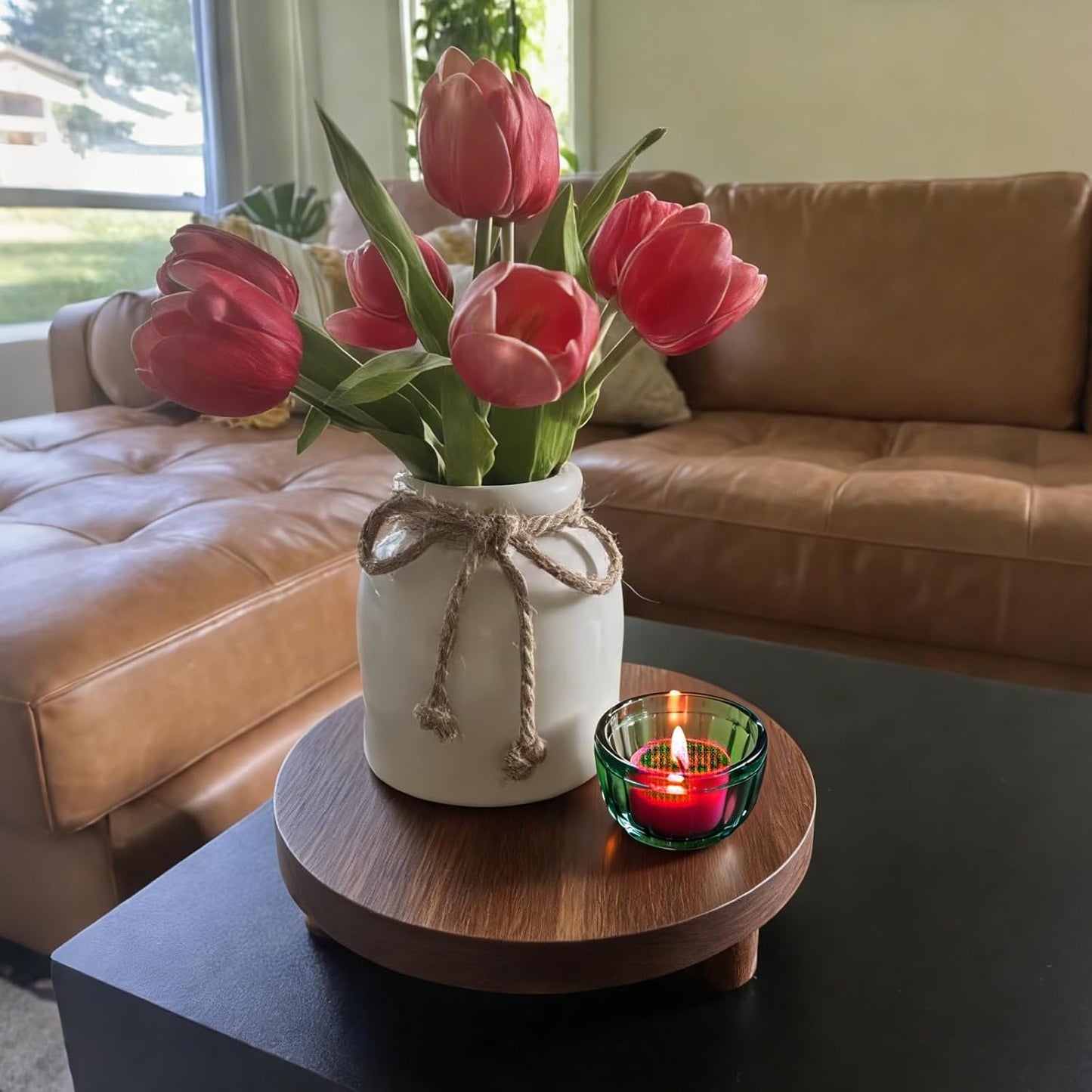 Wood Pedestal Stand / Set of 4