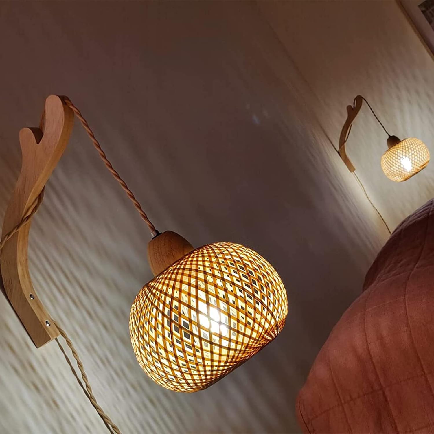 Boho Wall Lamp / Orange