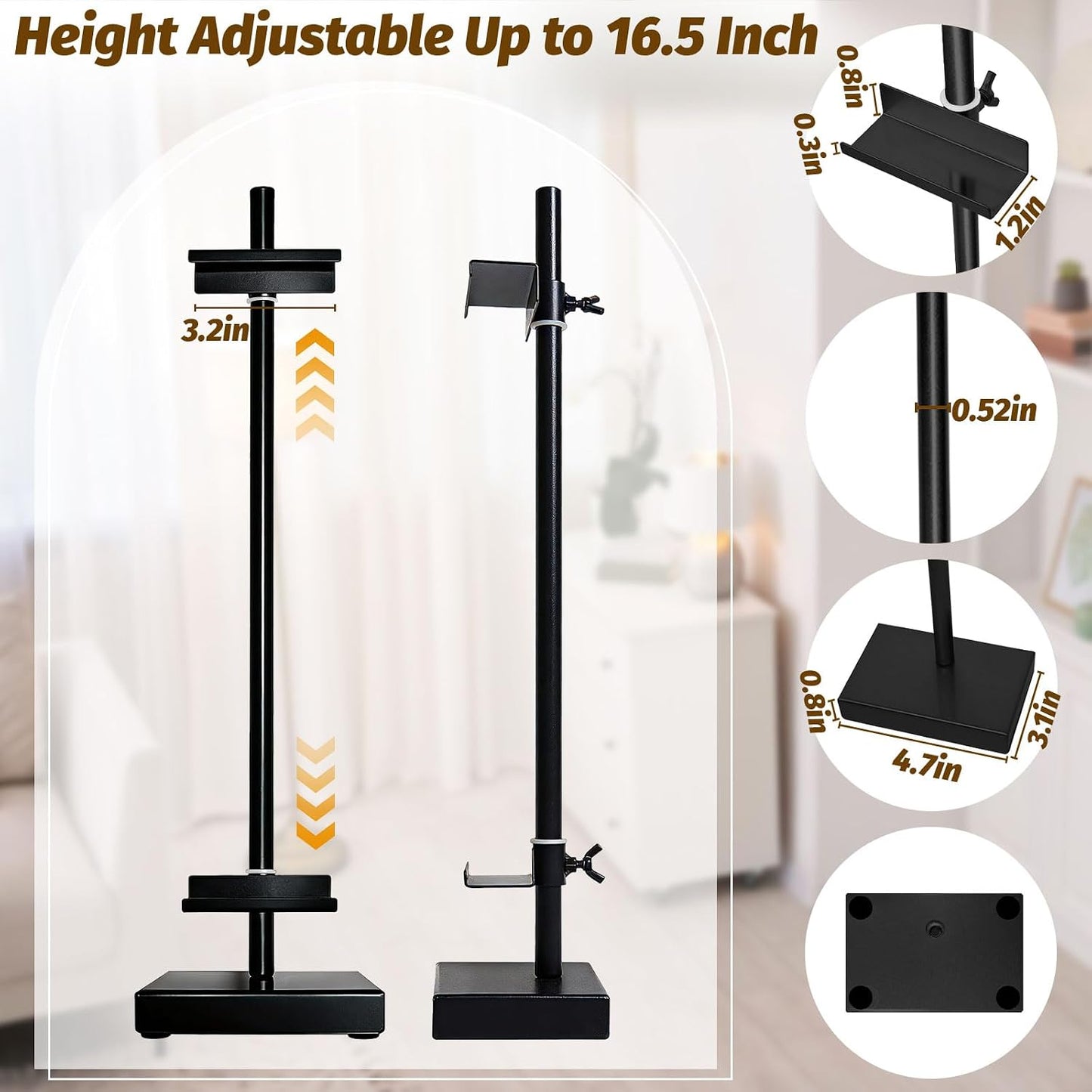 Metal Picture Stands for Display / Black / 18 Inch