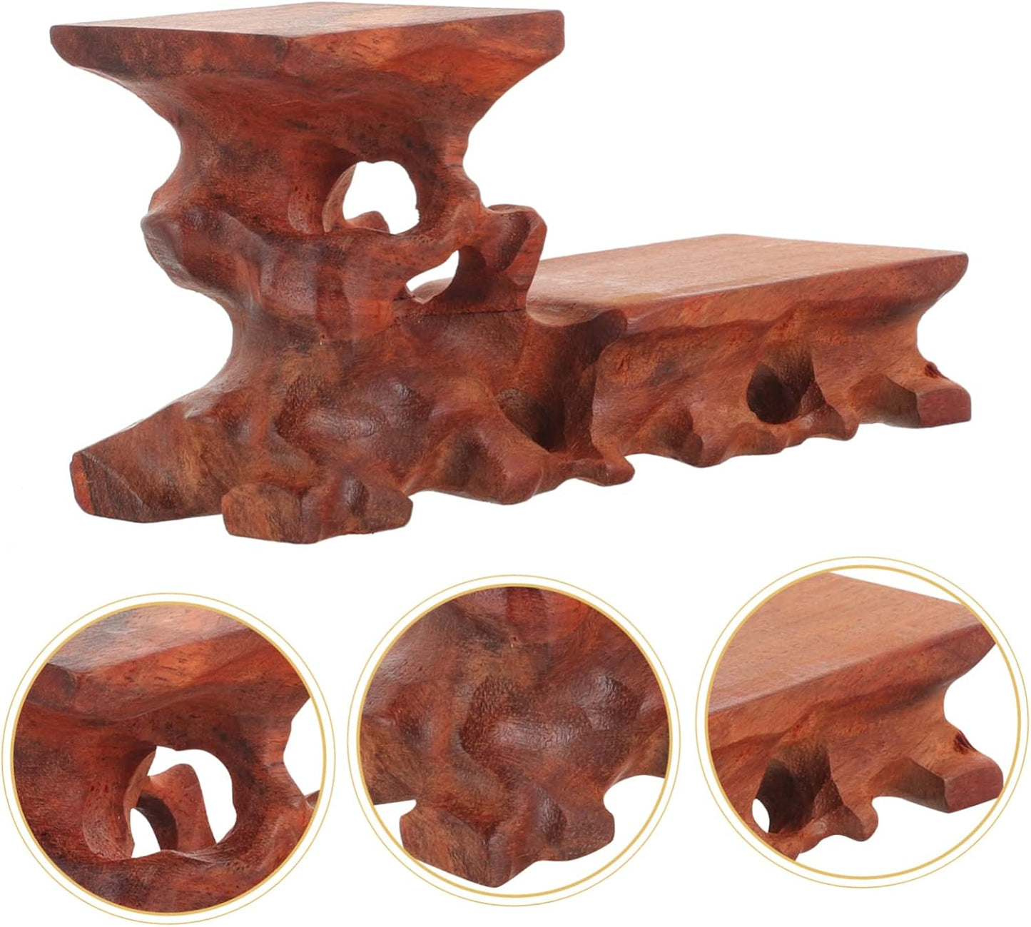 Rosewood Base Wooden Display Stand Vase Base Figurine Pedestal Riser