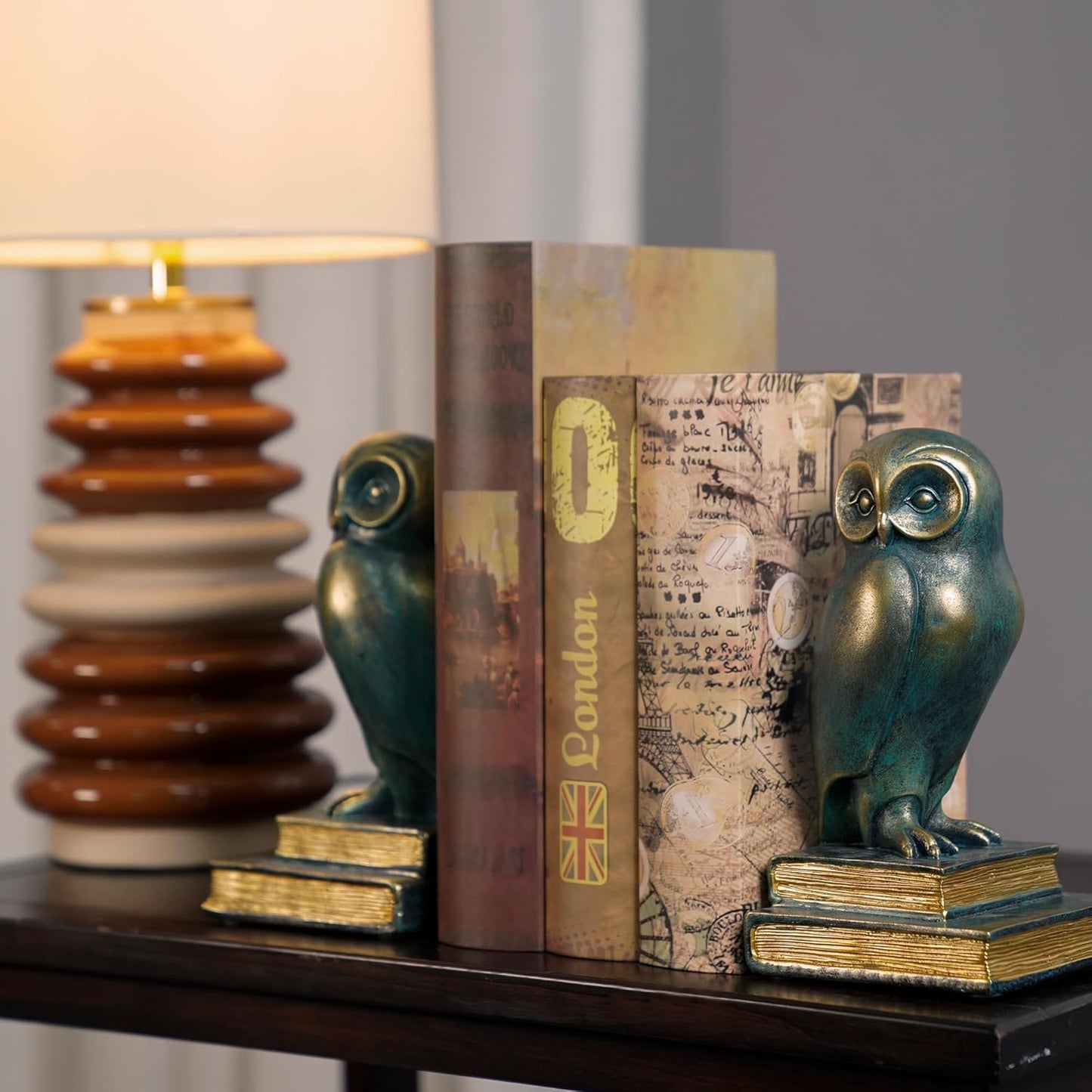 Book Ends / Owl Decorative Bookends Bronze Bird Book Stopper Unique Kids Book Holders / Owl-bronze