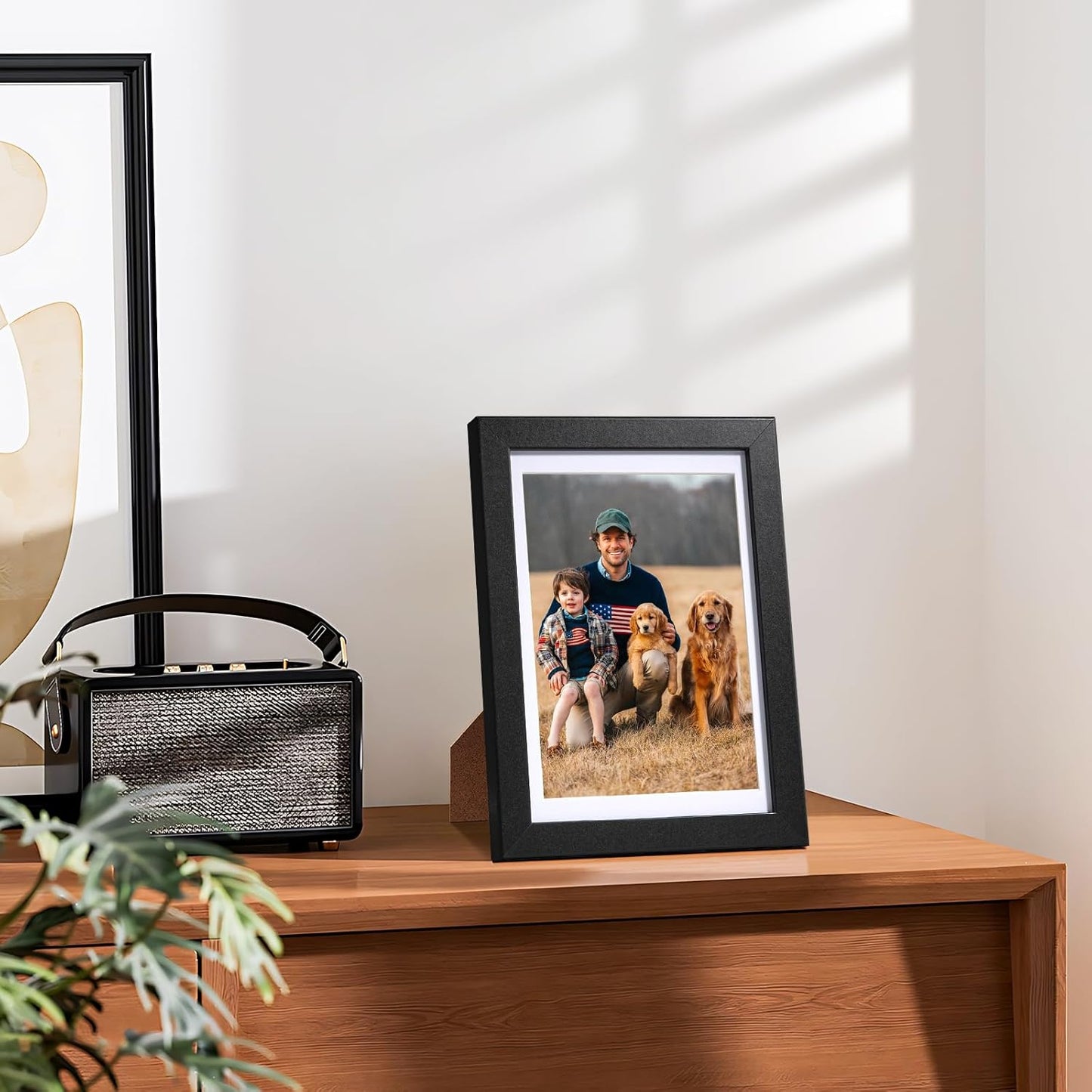 Picture Frames / Mat or Without / 4 x 6 / Black / Set of 10