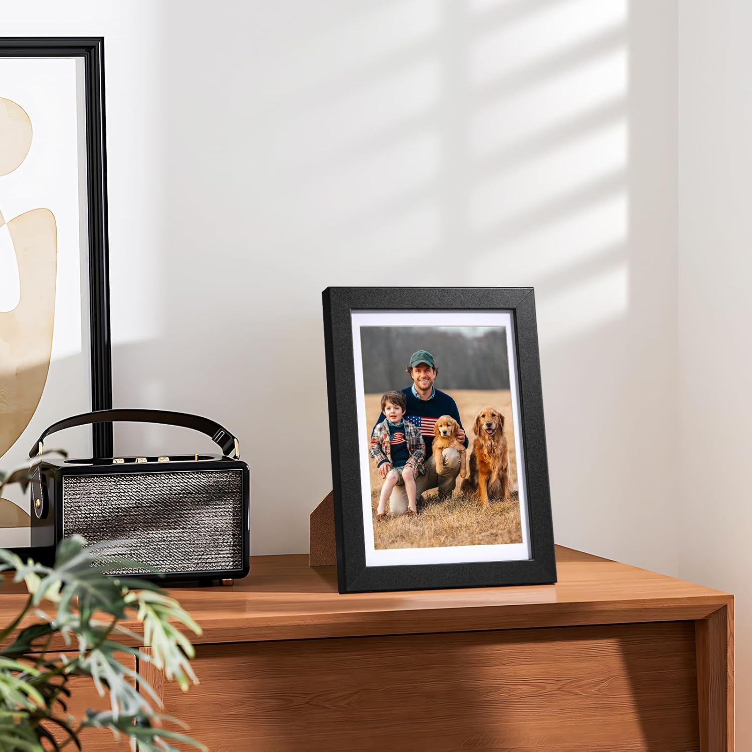 Picture Frames / Mat or Without / 4 x 6 / Black / Set of 10