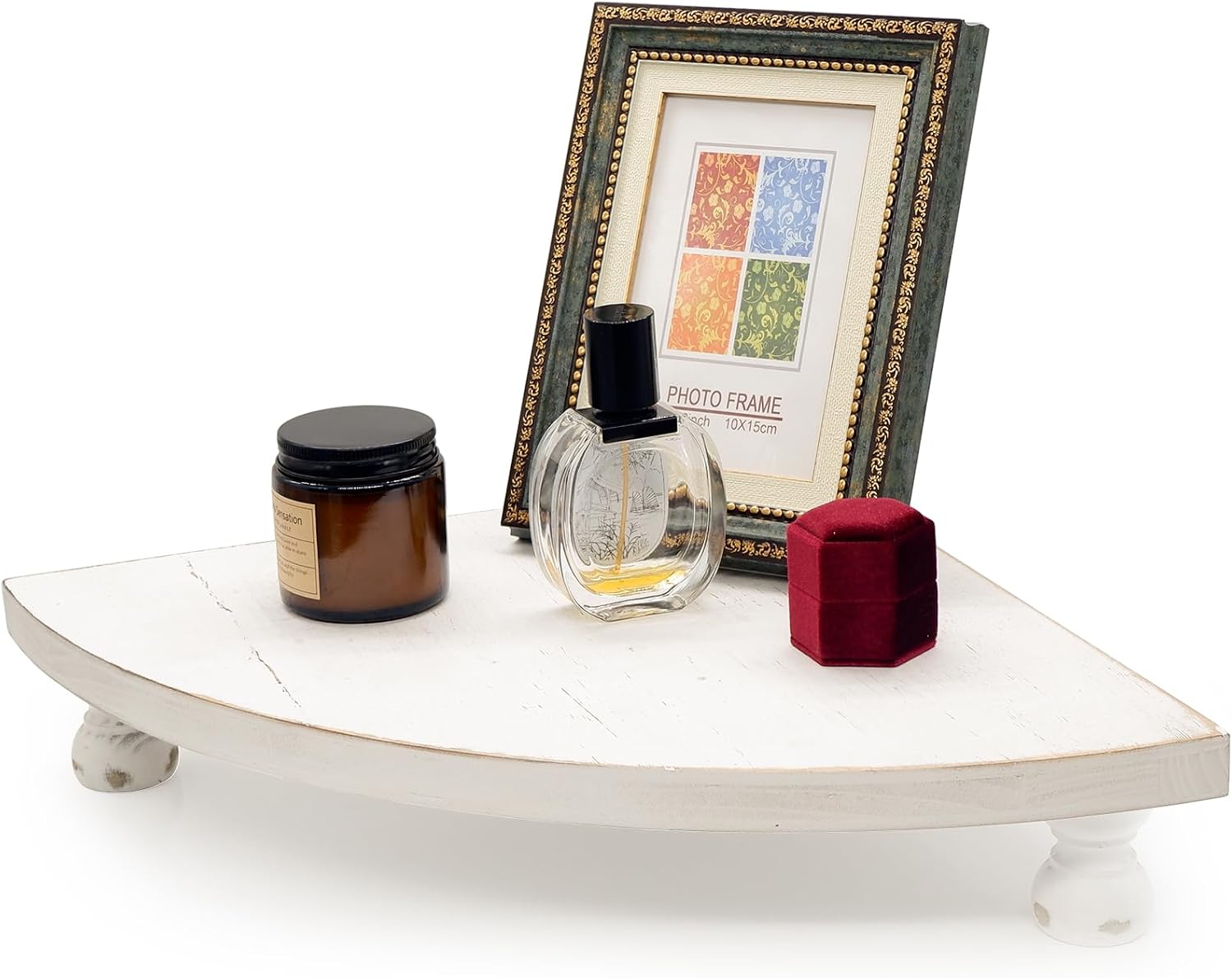 Rustic Pedestal Stand / White