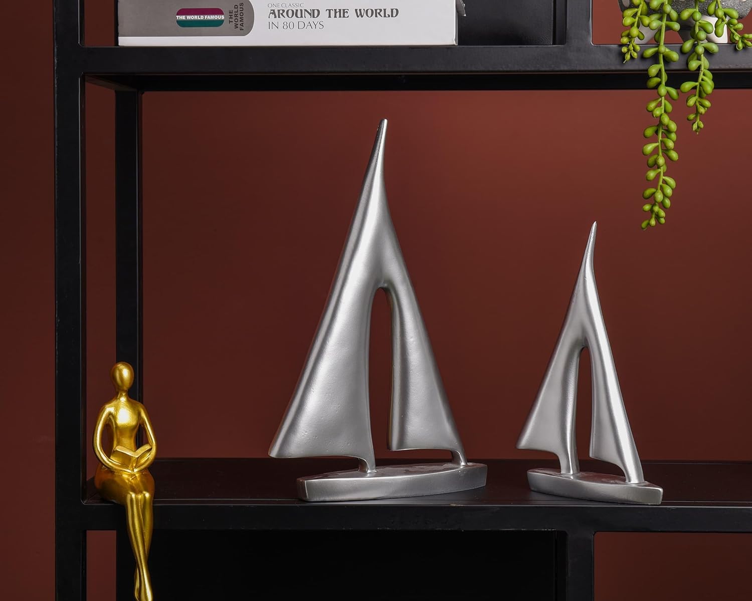 Boat Decorations Statue Decor / Silver